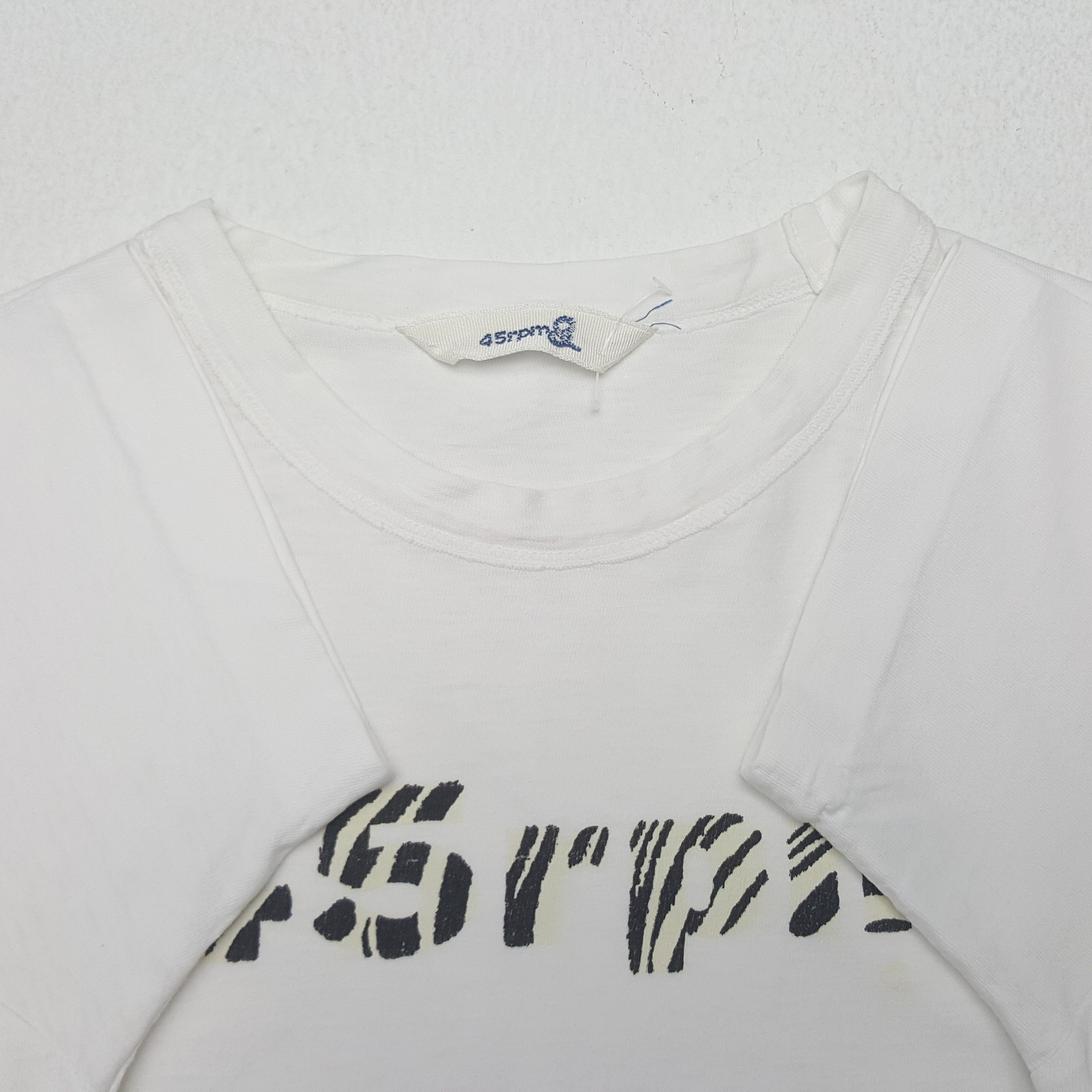 45rpm × Japanese Brand × Vintage Vintage 45rpm Japan Spellout Design Tshirt Size US S / EU 44-46 / 1 - 4 Thumbnail