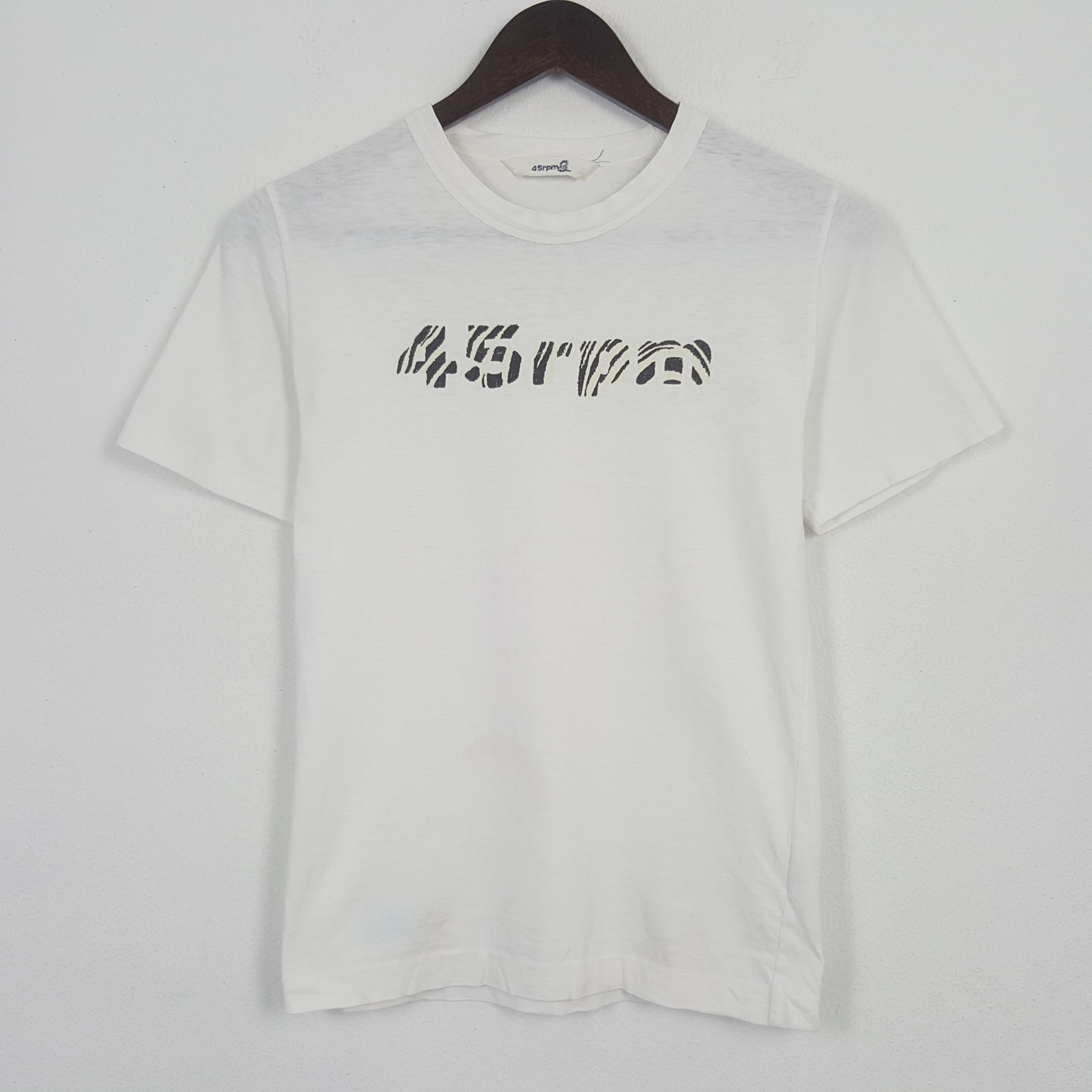 45rpm × Japanese Brand × Vintage Vintage 45rpm Japan Spellout Design Tshirt Size US S / EU 44-46 / 1 - 1 Thumbnail