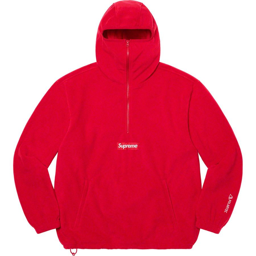 Supreme Supreme Polartec Facemask Half Zip Pullover Red L in Hand