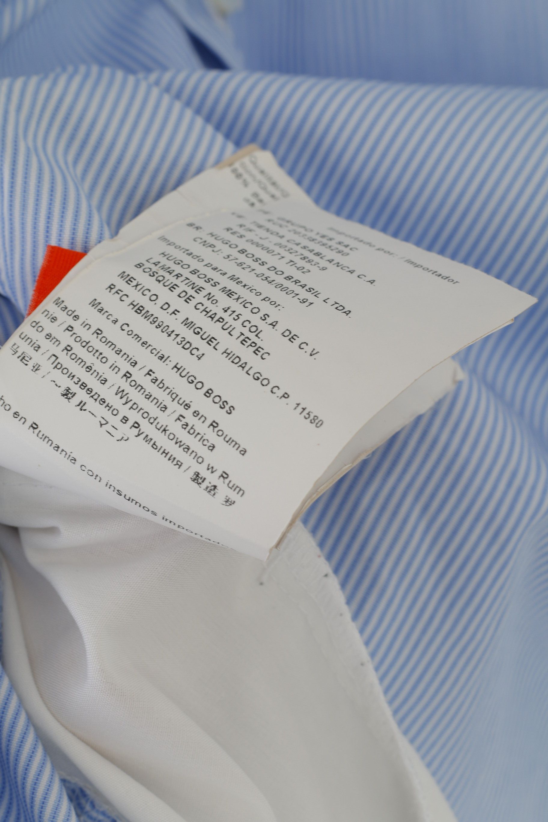 Hugo Boss × Vintage Hugo Boss Men XL Casual Shirt Blue Cotton Handcrafted 8208 Size US XL / EU 56 / 4 - 6 Thumbnail
