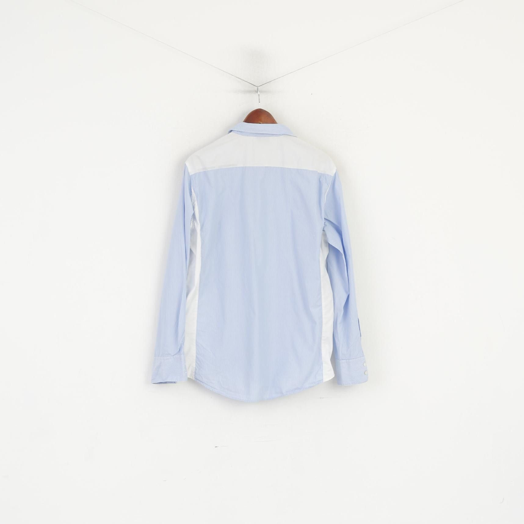 Hugo Boss × Vintage Hugo Boss Men XL Casual Shirt Blue Cotton Handcrafted 8208 Size US XL / EU 56 / 4 - 7 Thumbnail