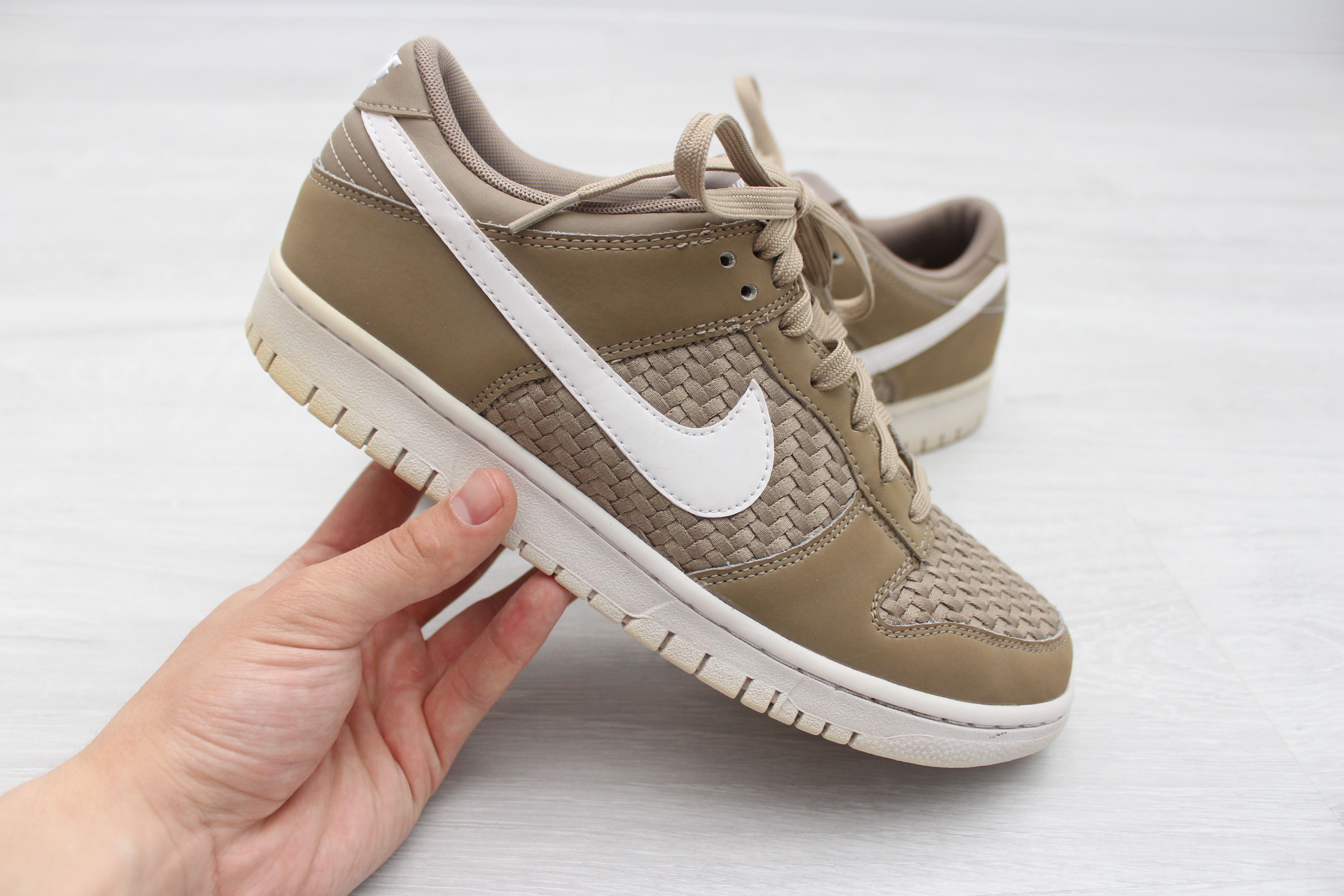 Nike Nike Dunk Low Woven Hemp White Khaki 9US EU42.5 UK8 Size US 9 / EU 42 - 1 Thumbnail