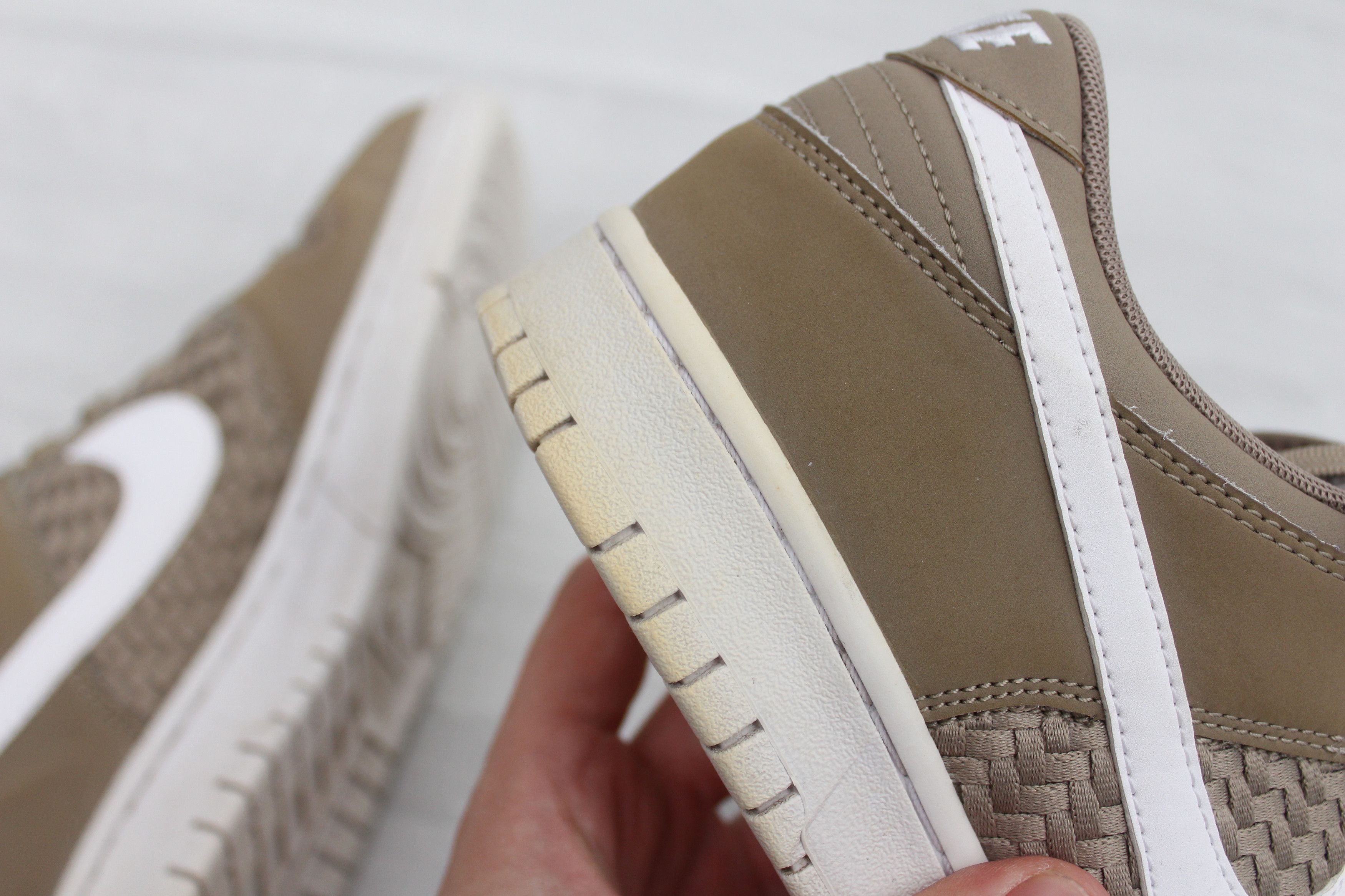Nike Nike Dunk Low Woven Hemp White Khaki 9US EU42.5 UK8 Size US 9 / EU 42 - 10 Thumbnail