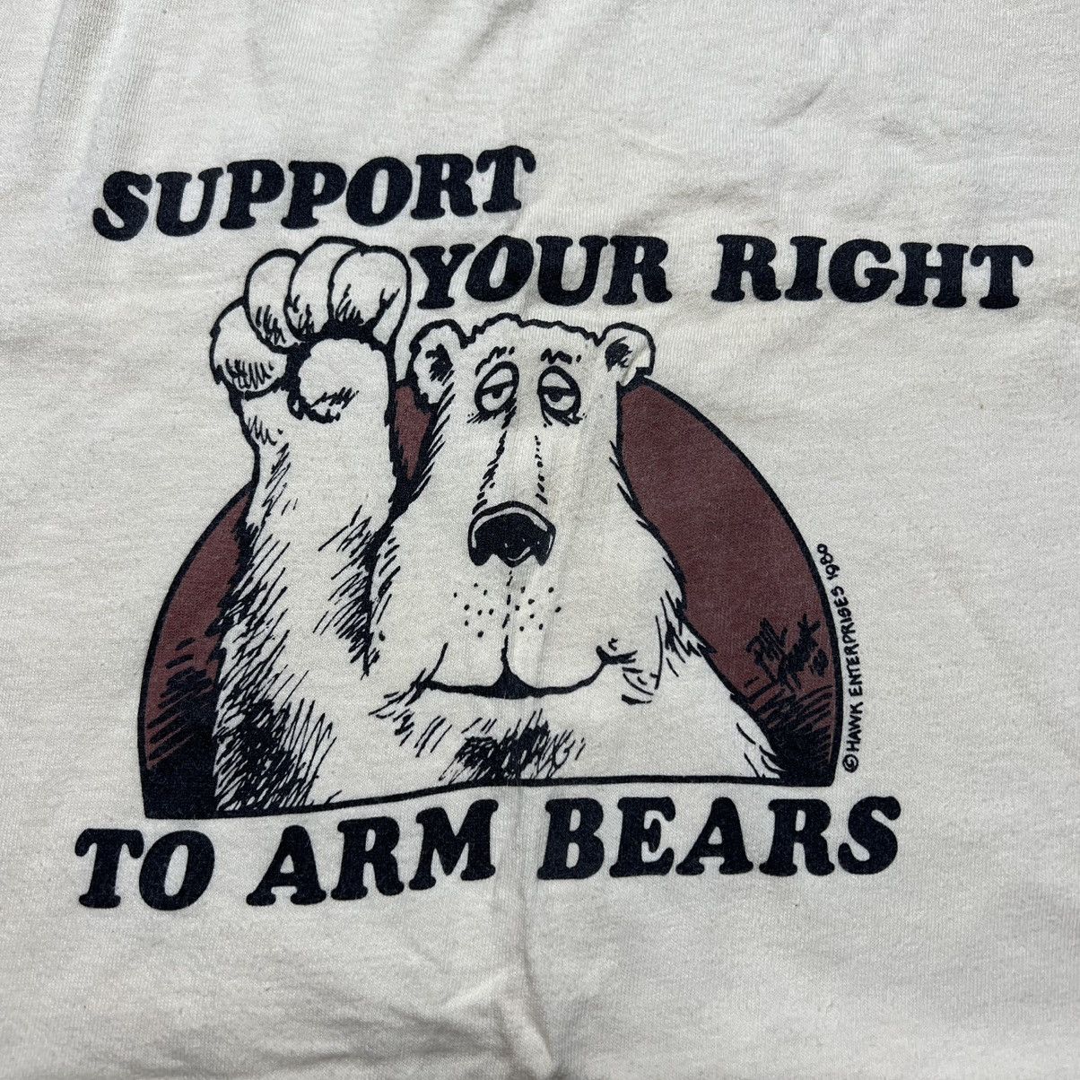Vintage Vintage 1980’s Support Your Right To Arm Bears T-Shirt Size US XL / EU 56 / 4 - 2 Preview