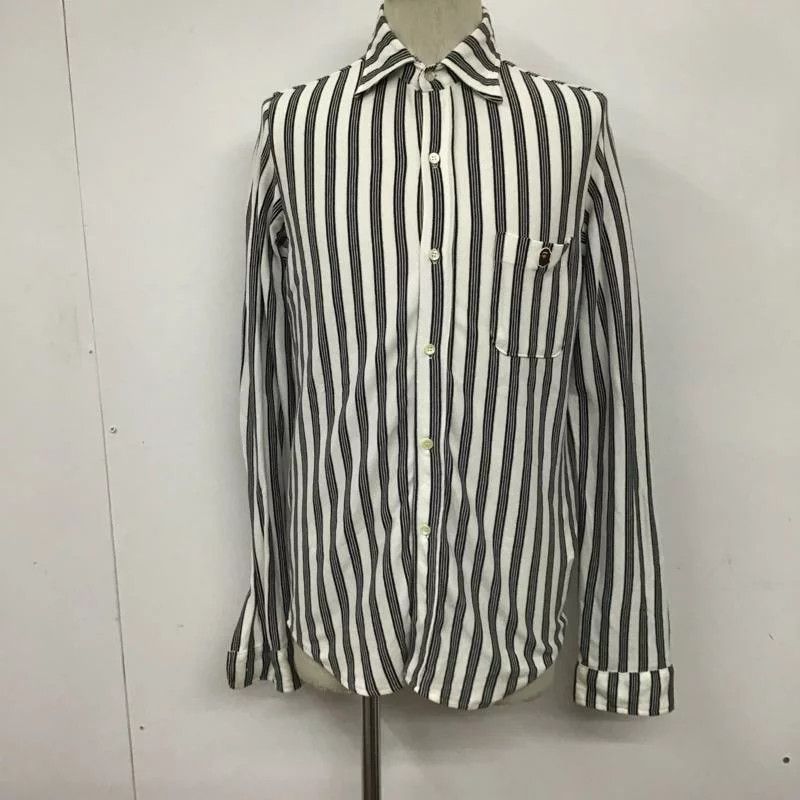 Shirt White x Black Striped Cotton Long Sleeve