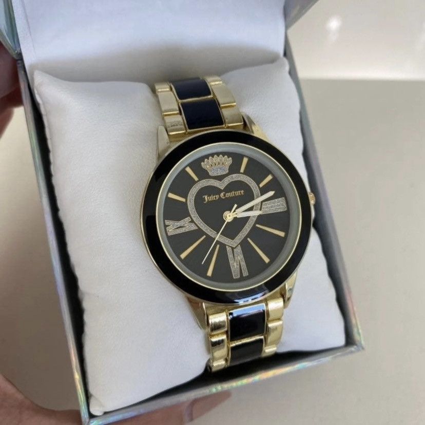 Juicy Couture Juicy Couture Black Label Black Gold Tone Jewel Watch Grailed