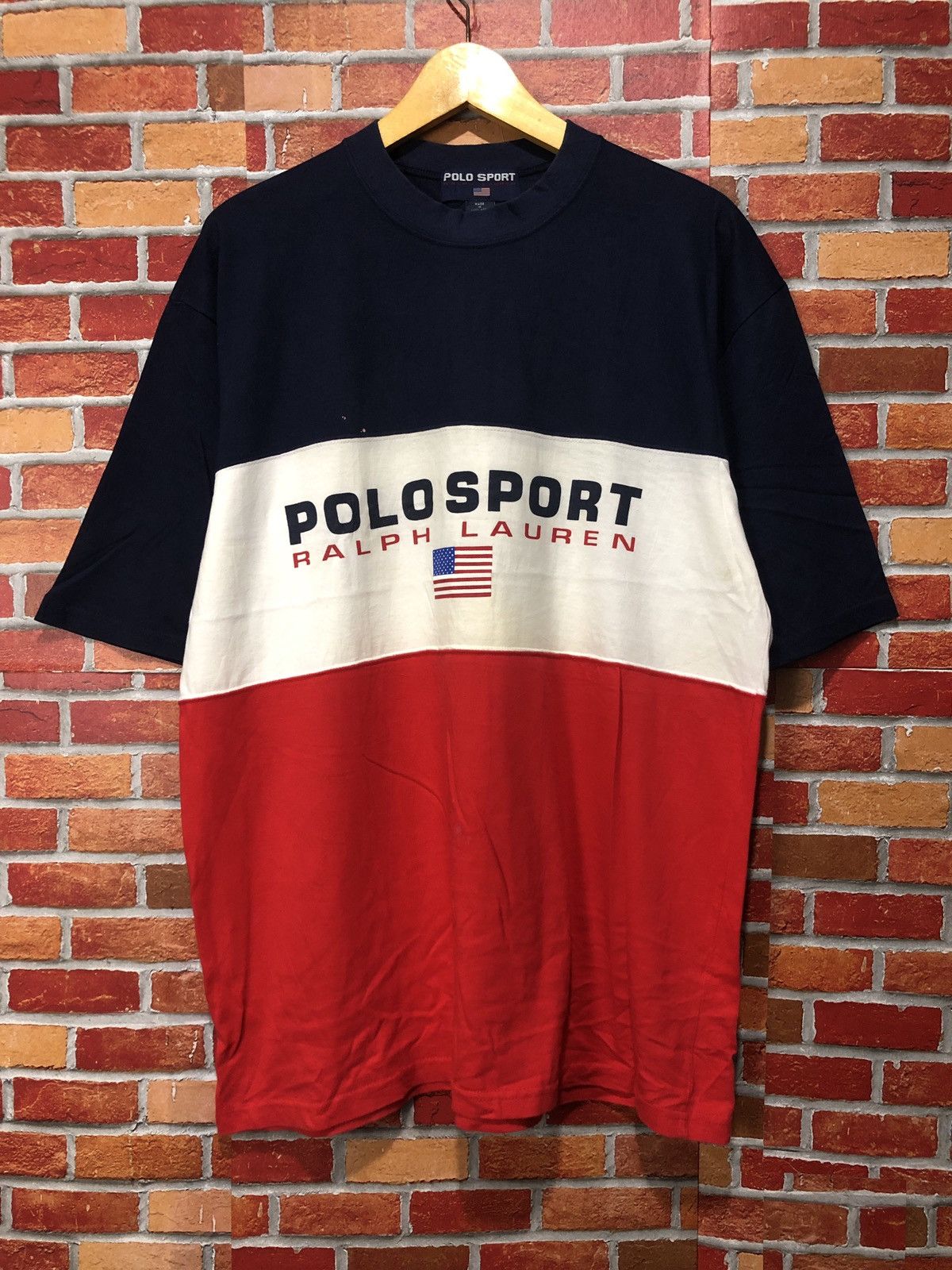 Vintage Vintage Polo Sport Ralph Lauren T-Shirt Size US L / EU 52-54 / 3 - 1 Thumbnail