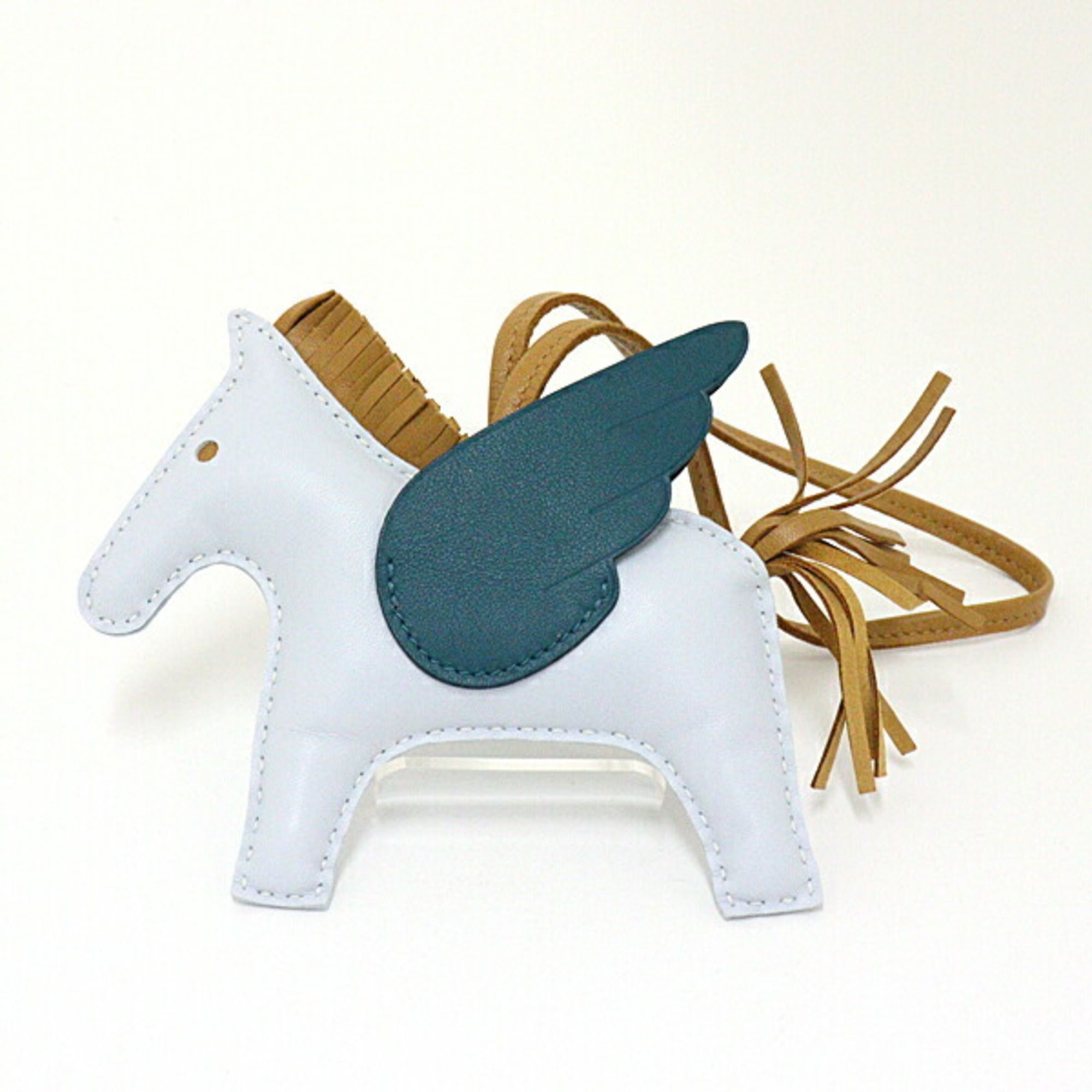 HERMES charm Rodeo MM Bag Charm Key Holder Horse Horse A Engraved