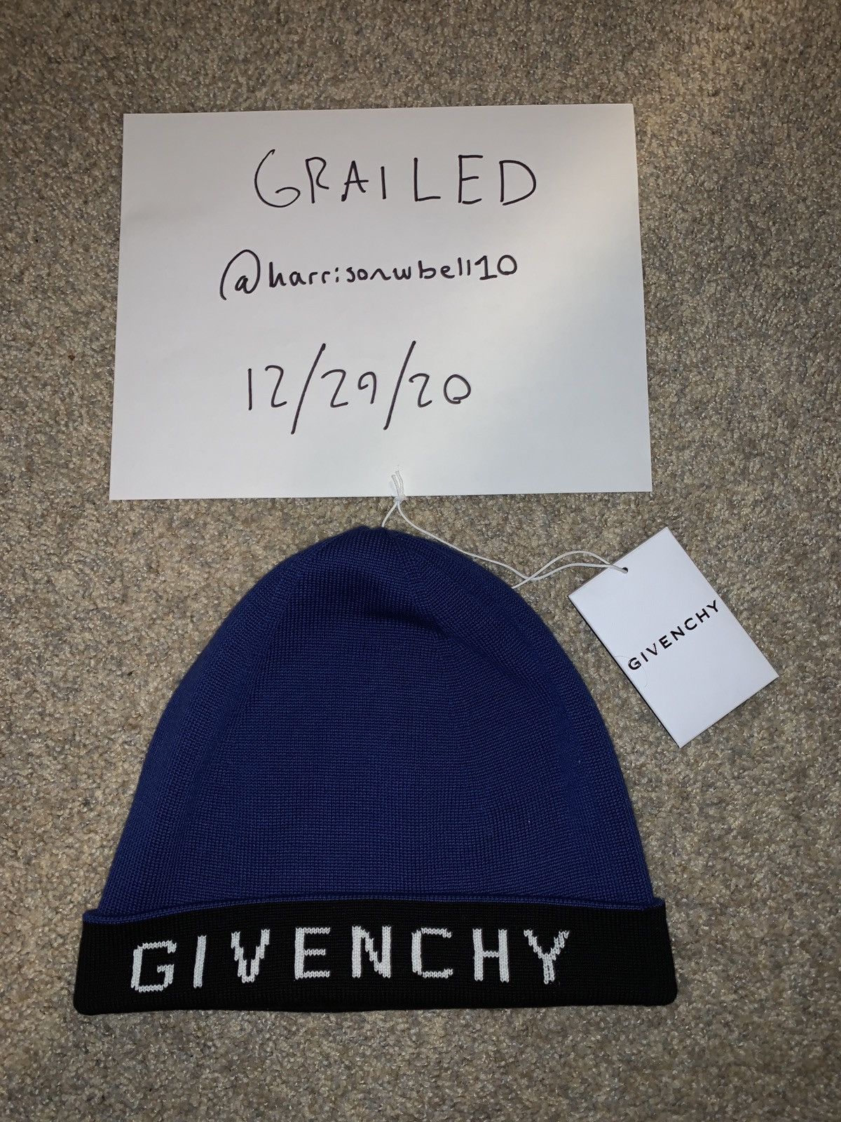 Givenchy Beanie Blue (Cotton + Cashmere)