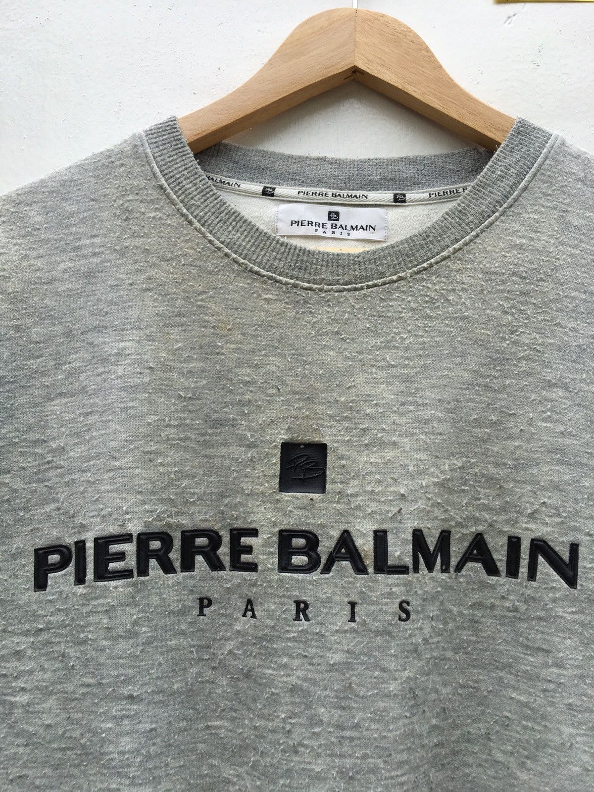 Pierre Balmain Vintage Pierre Balmain Biglogo Spellout Sweatshirt Size US L / EU 52-54 / 3 - 7 Thumbnail