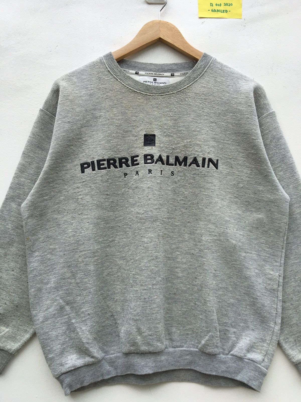 Pierre Balmain Vintage Pierre Balmain Biglogo Spellout Sweatshirt Size US L / EU 52-54 / 3 - 5 Thumbnail