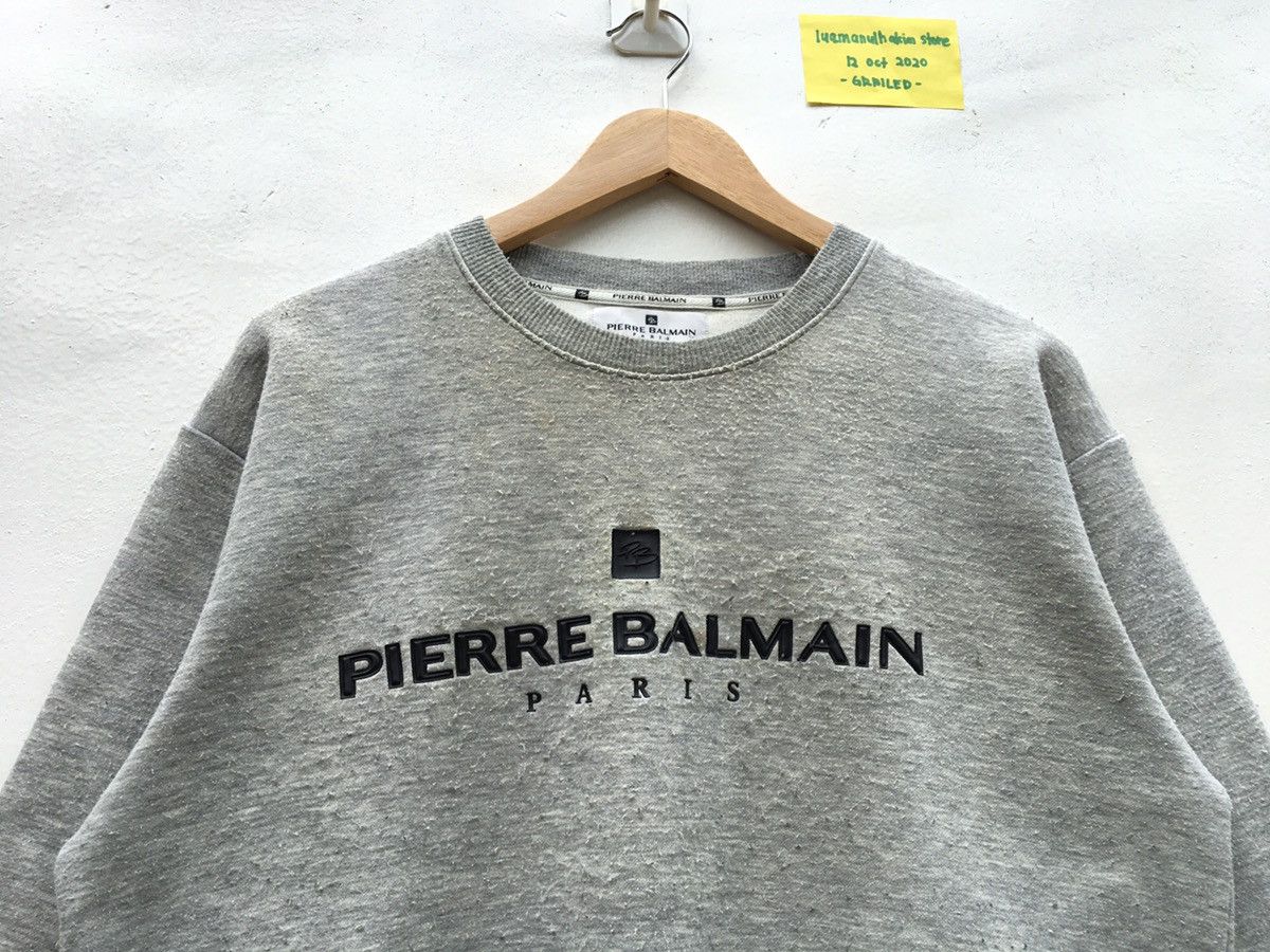 Pierre Balmain Vintage Pierre Balmain Biglogo Spellout Sweatshirt Size US L / EU 52-54 / 3 - 1 Thumbnail