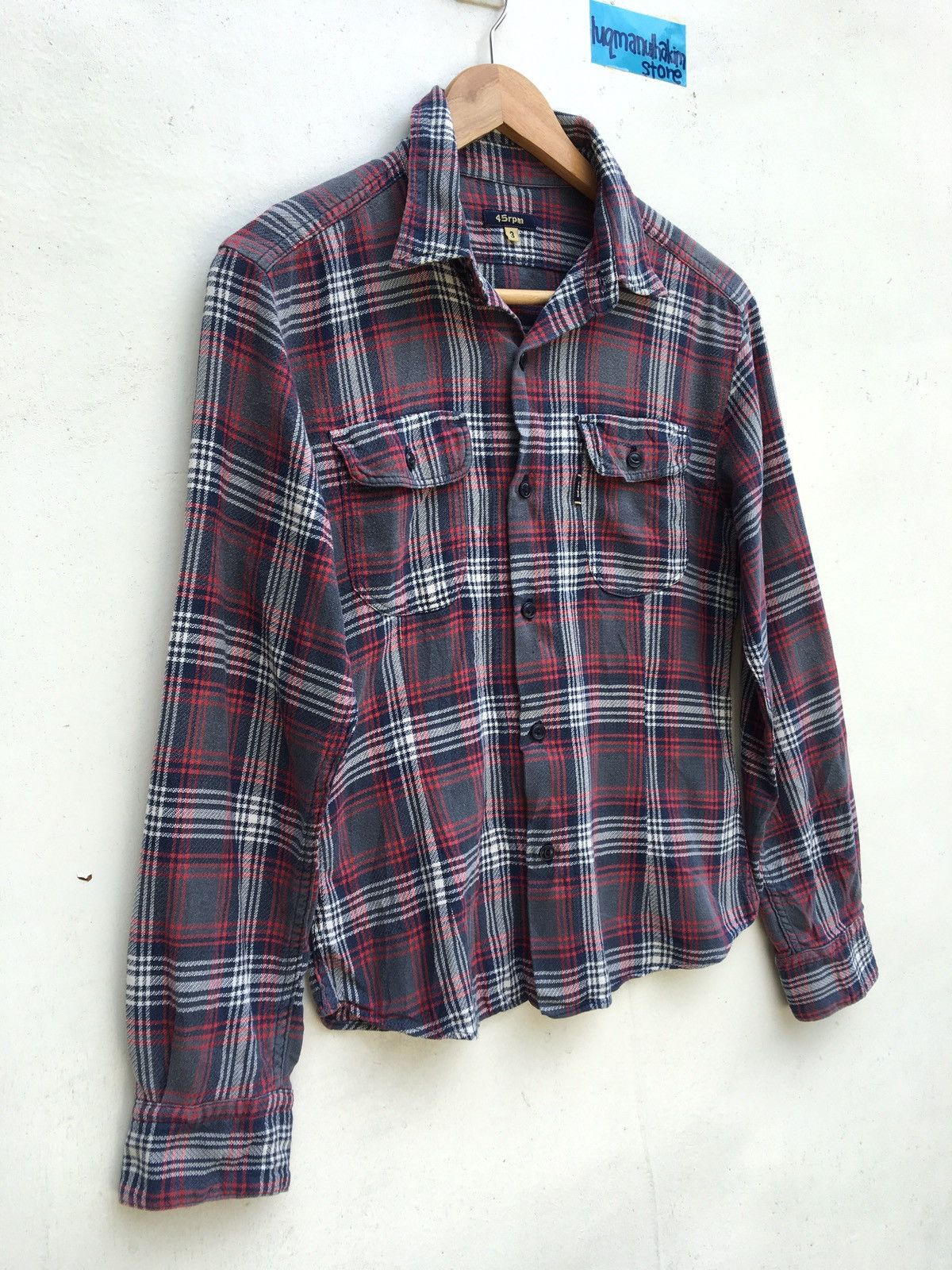 45rpm Japanese Designer 45rpm Checkered Shirt Size US S / EU 44-46 / 1 - 2 Thumbnail
