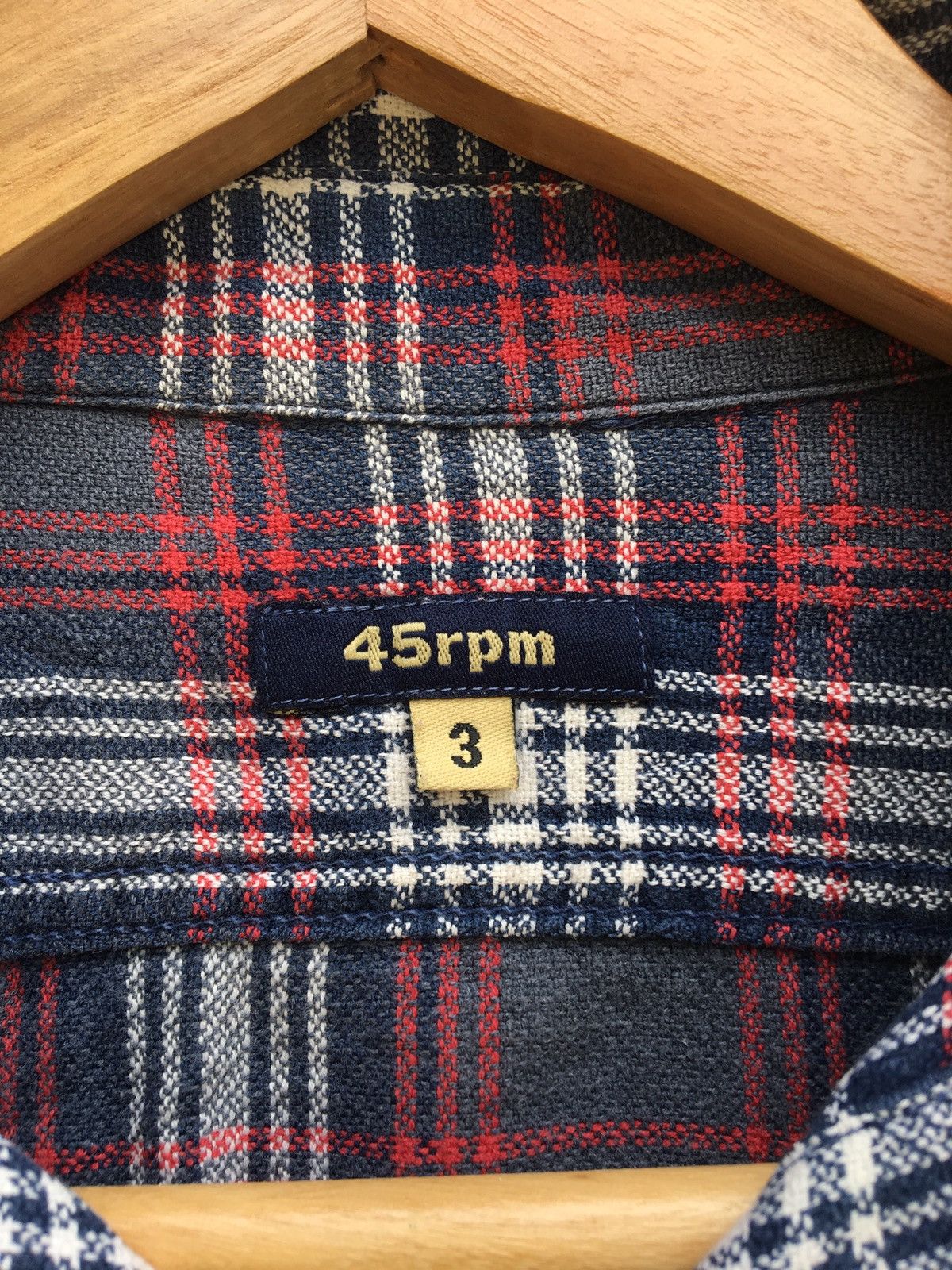 45rpm Japanese Designer 45rpm Checkered Shirt Size US S / EU 44-46 / 1 - 8 Thumbnail