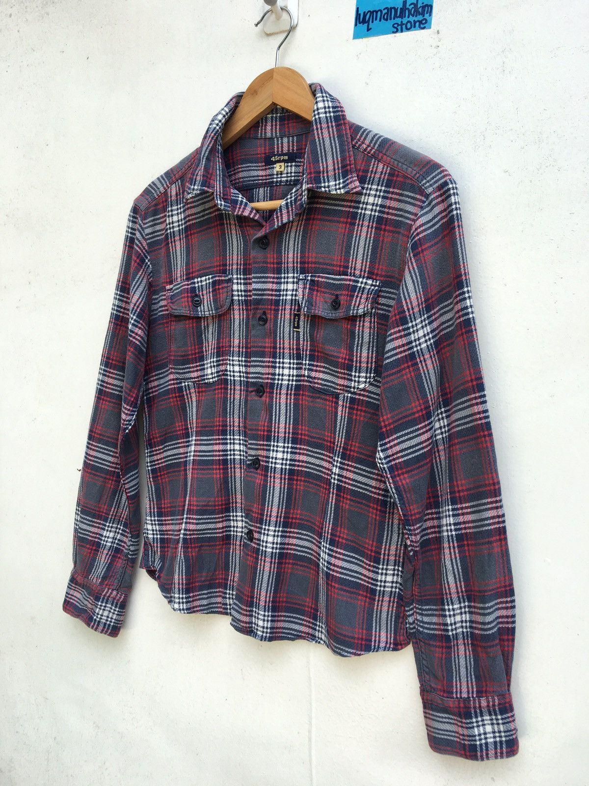 45rpm Japanese Designer 45rpm Checkered Shirt Size US S / EU 44-46 / 1 - 3 Thumbnail