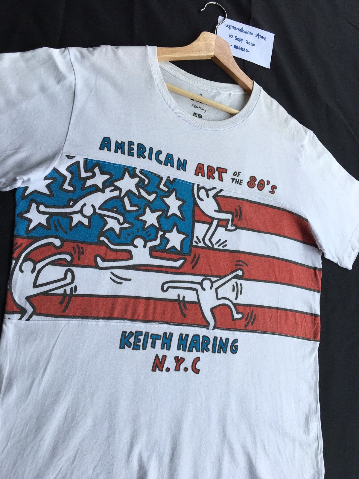 Keith Haring Keith Haring America Flag Art Rare Tshirt Size US XL / EU 56 / 4 - 5 Thumbnail