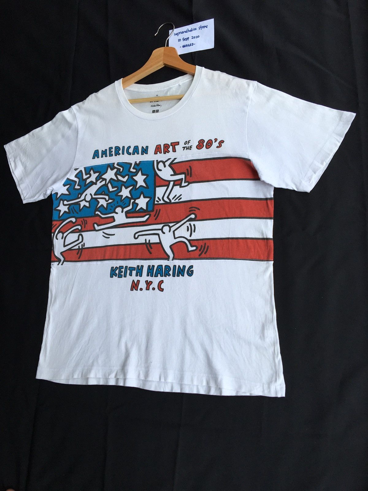 Keith Haring Keith Haring America Flag Art Rare Tshirt Size US XL / EU 56 / 4 - 3 Thumbnail