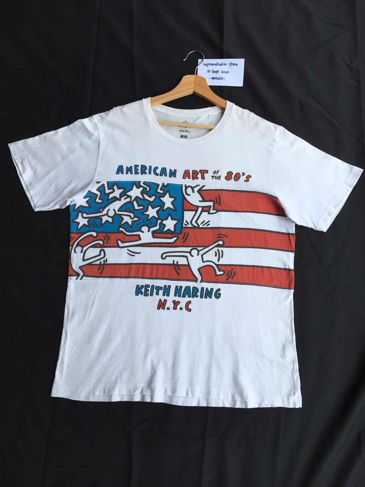 Keith Haring Keith Haring America Flag Art Rare Tshirt Size US XL / EU 56 / 4 - 1 Thumbnail