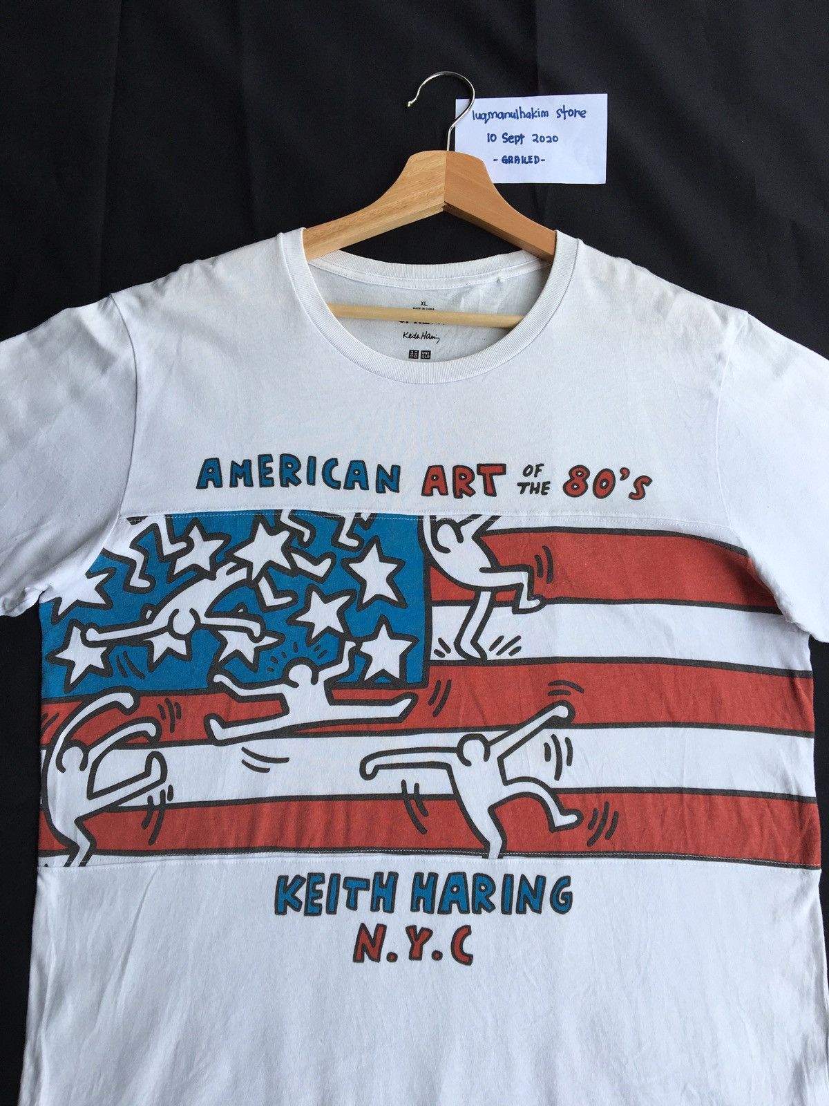 Keith Haring Keith Haring America Flag Art Rare Tshirt Size US XL / EU 56 / 4 - 4 Thumbnail