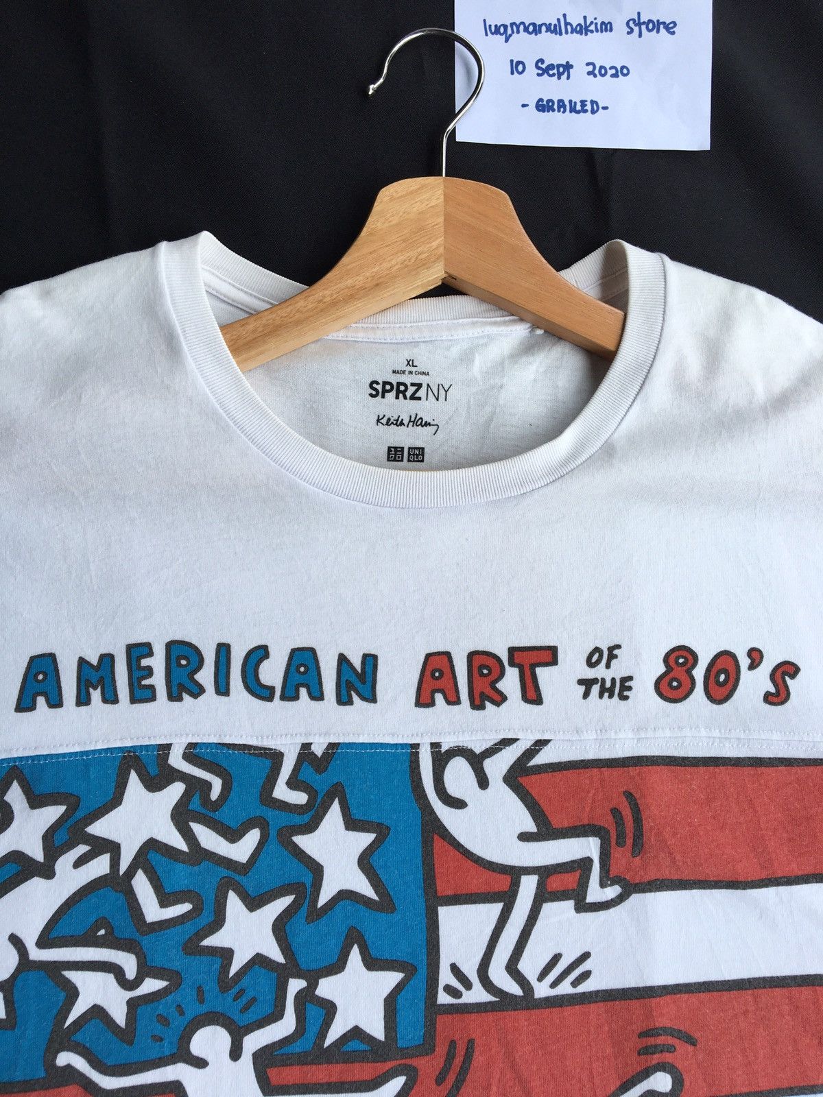 Keith Haring Keith Haring America Flag Art Rare Tshirt Size US XL / EU 56 / 4 - 8 Thumbnail