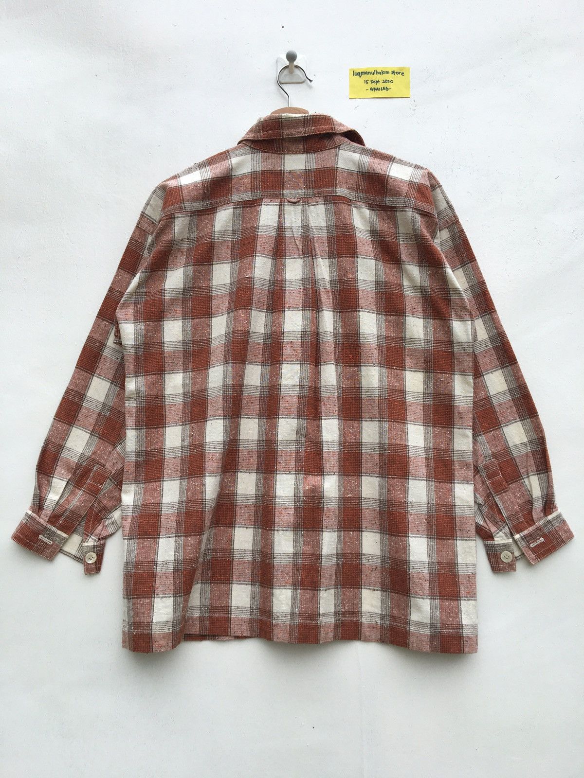 Issey Miyake Rare Vintage 80s Issey Miyake Men Flannel Button Up Shirt Size US M / EU 48-50 / 2 - 10 Thumbnail