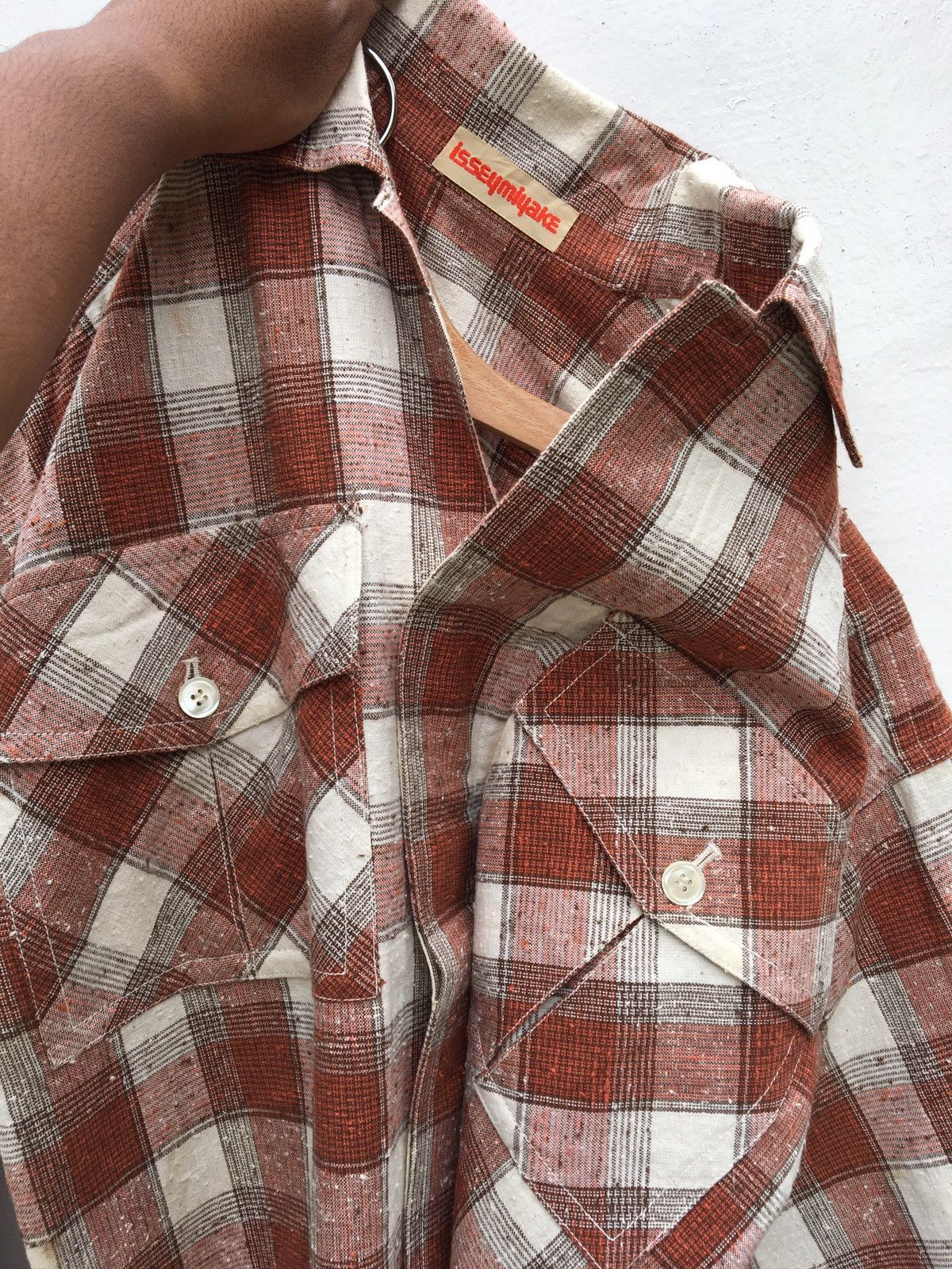 Issey Miyake Rare Vintage 80s Issey Miyake Men Flannel Button Up Shirt Size US M / EU 48-50 / 2 - 6 Thumbnail