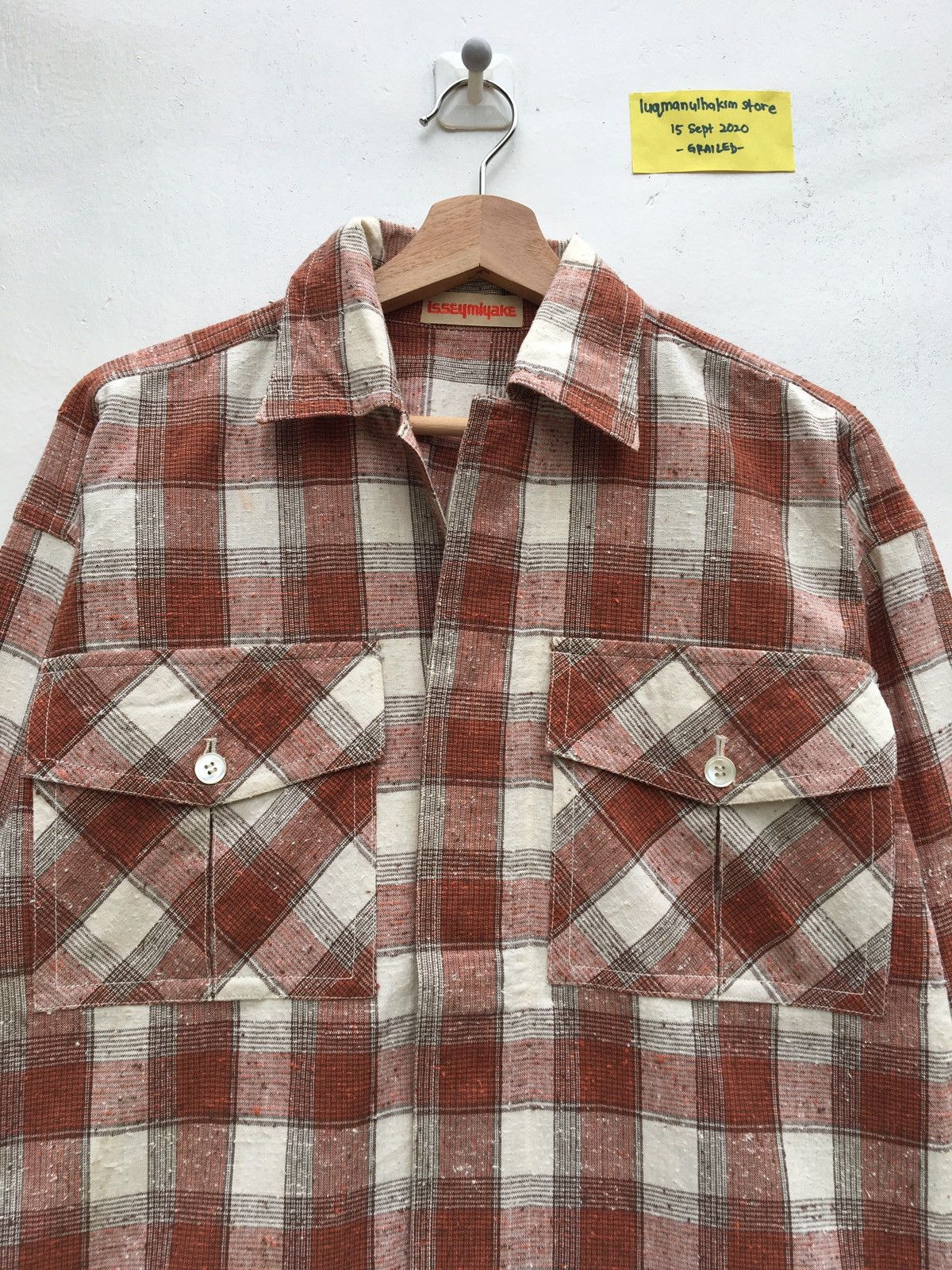Issey Miyake Rare Vintage 80s Issey Miyake Men Flannel Button Up Shirt Size US M / EU 48-50 / 2 - 4 Thumbnail