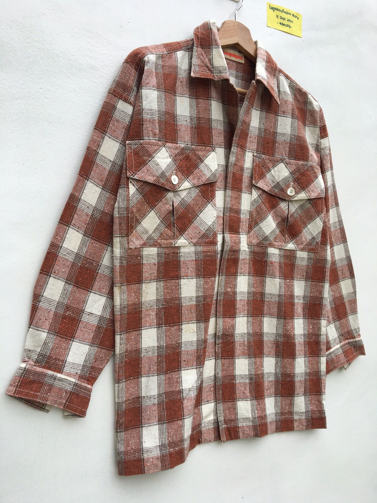 Issey Miyake Rare Vintage 80s Issey Miyake Men Flannel Button Up Shirt Size US M / EU 48-50 / 2 - 2 Thumbnail