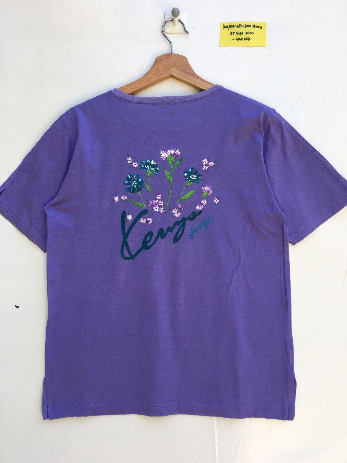 Kenzo Vintage Kenzo Spellout Floral Motif Tshirt Size US M / EU 48-50 / 2 - 2 Thumbnail
