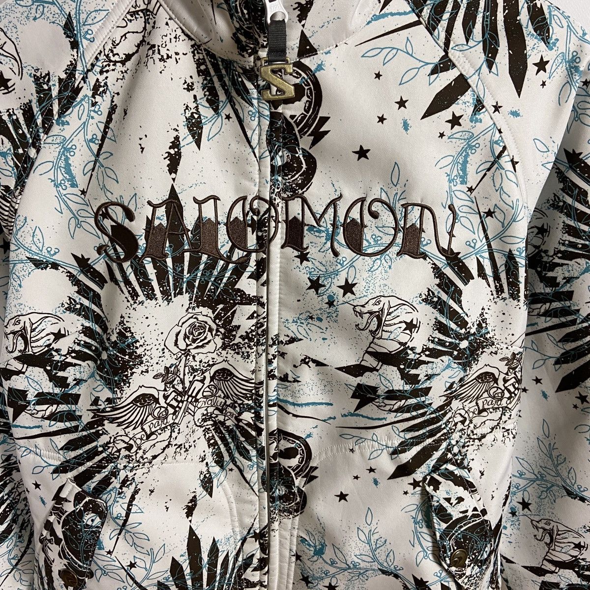 Salomon Vintage 00s Salomon embroidered logo Tattoos ski jacket L Size US L / EU 52-54 / 3 - 3 Thumbnail