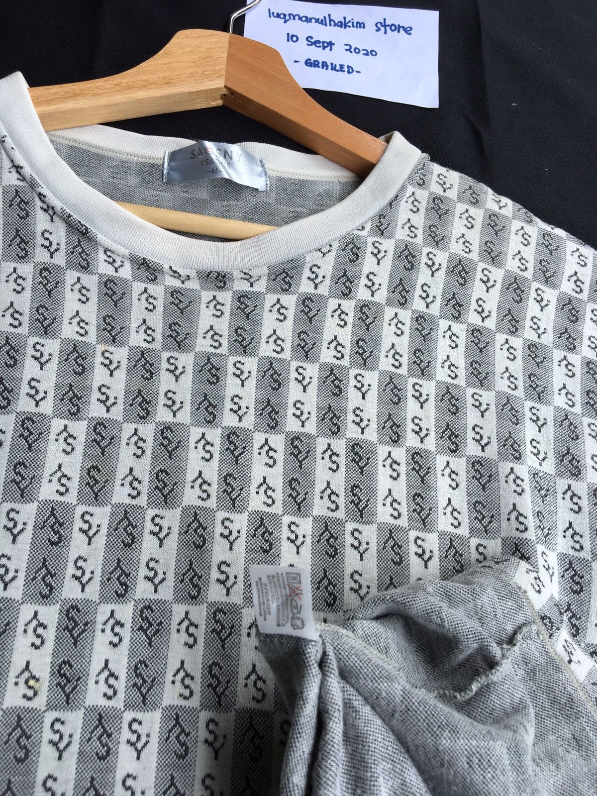Yohji Yamamoto ys y'saccs yohji yamamoto monogram t shirt Size US S / EU 44-46 / 1 - 13 Thumbnail