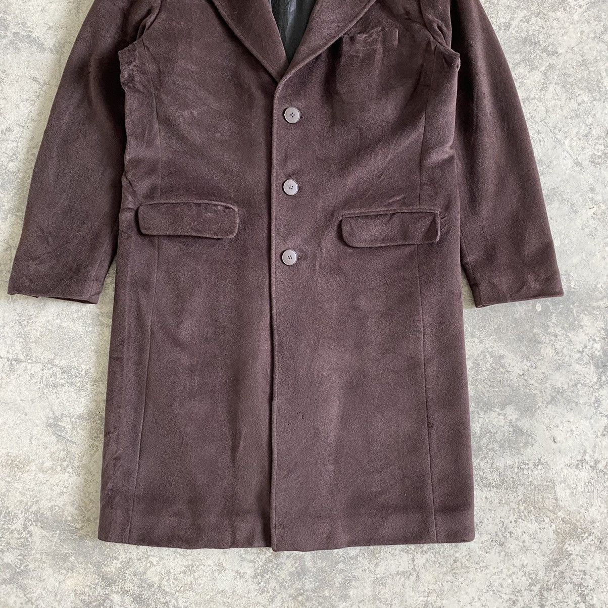 agnes b. Vintage Agnes B. Tweed Overcoat Wool Made In France Size US L / EU 52-54 / 3 - 4 Thumbnail