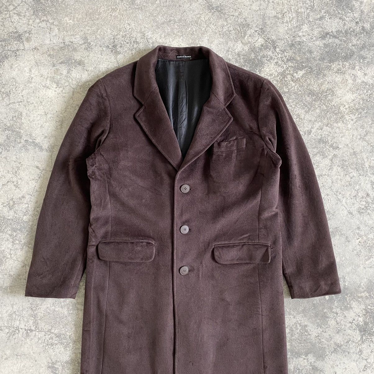 agnes b. Vintage Agnes B. Tweed Overcoat Wool Made In France Size US L / EU 52-54 / 3 - 3 Thumbnail