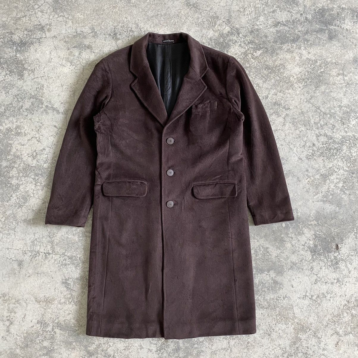 agnes b. Vintage Agnes B. Tweed Overcoat Wool Made In France Size US L / EU 52-54 / 3 - 1 Thumbnail