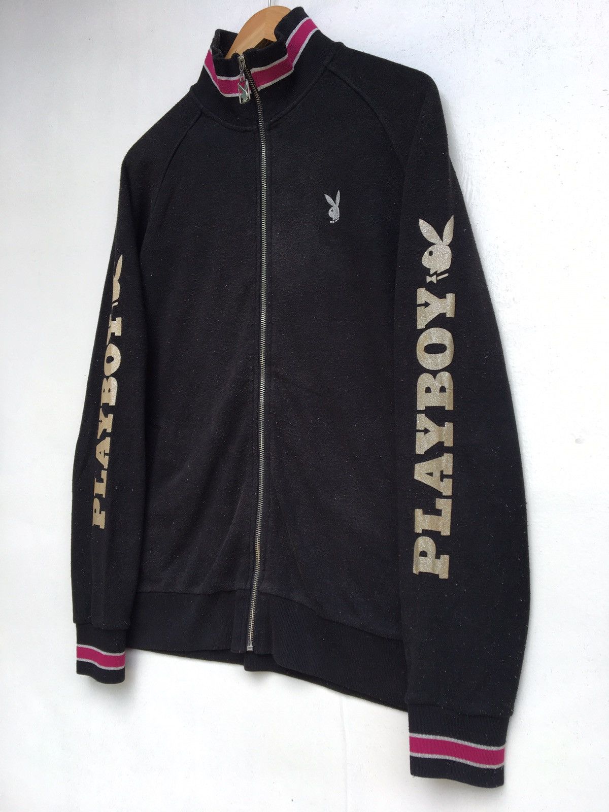 Playboy Rare Playboy Big Logo Spellout Zip Up Sweater Size US L / EU 52-54 / 3 - 7 Thumbnail