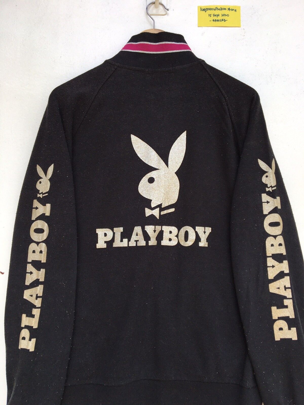 Vintage Rare Playboy Big Logo Spellout Zip Up Sweater Size US L / EU 52-54 / 3 - 1 Preview