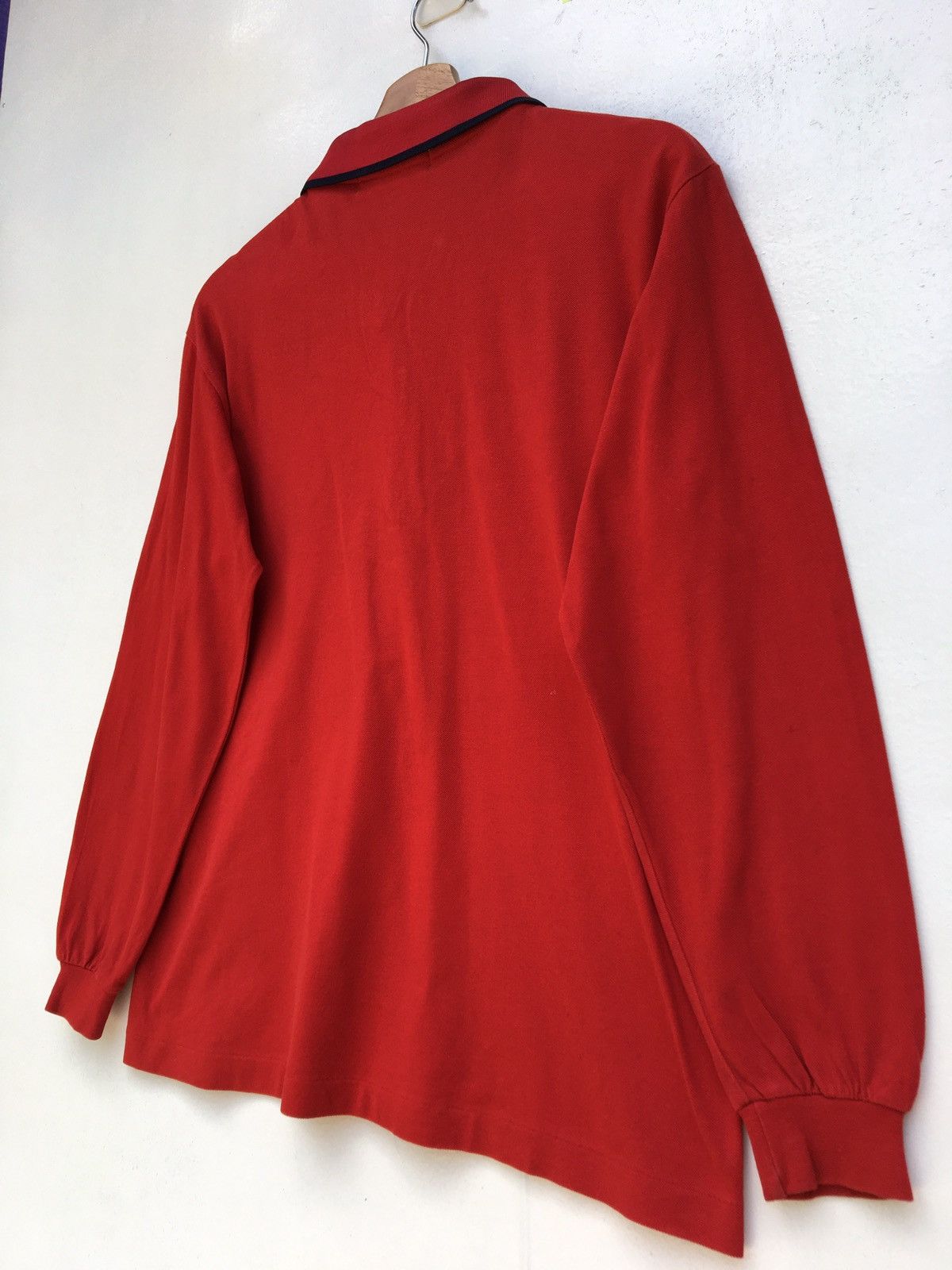 Burberry Vintage Burberrys Polo Red Longsleeve Size US M / EU 48-50 / 2 - 12 Thumbnail