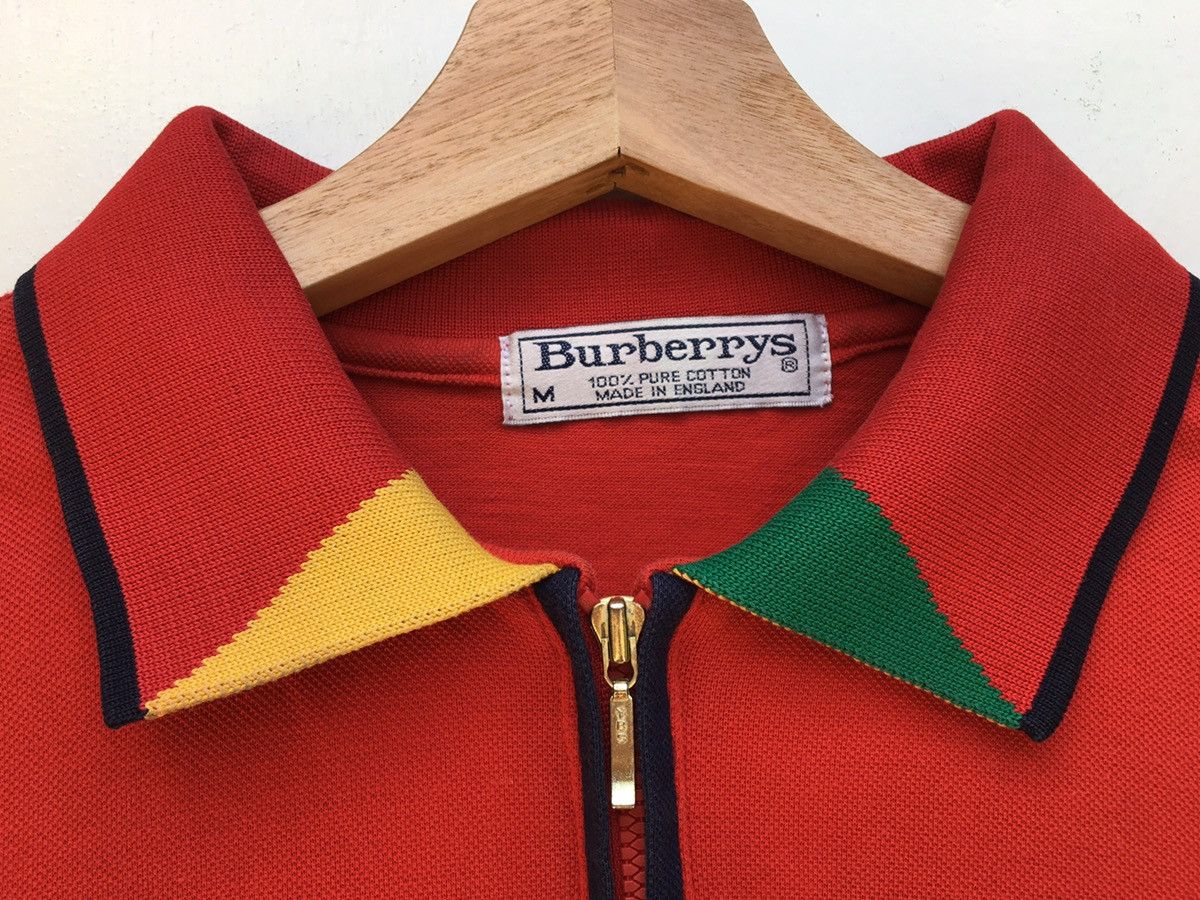 Burberry Vintage Burberrys Polo Red Longsleeve Size US M / EU 48-50 / 2 - 8 Thumbnail