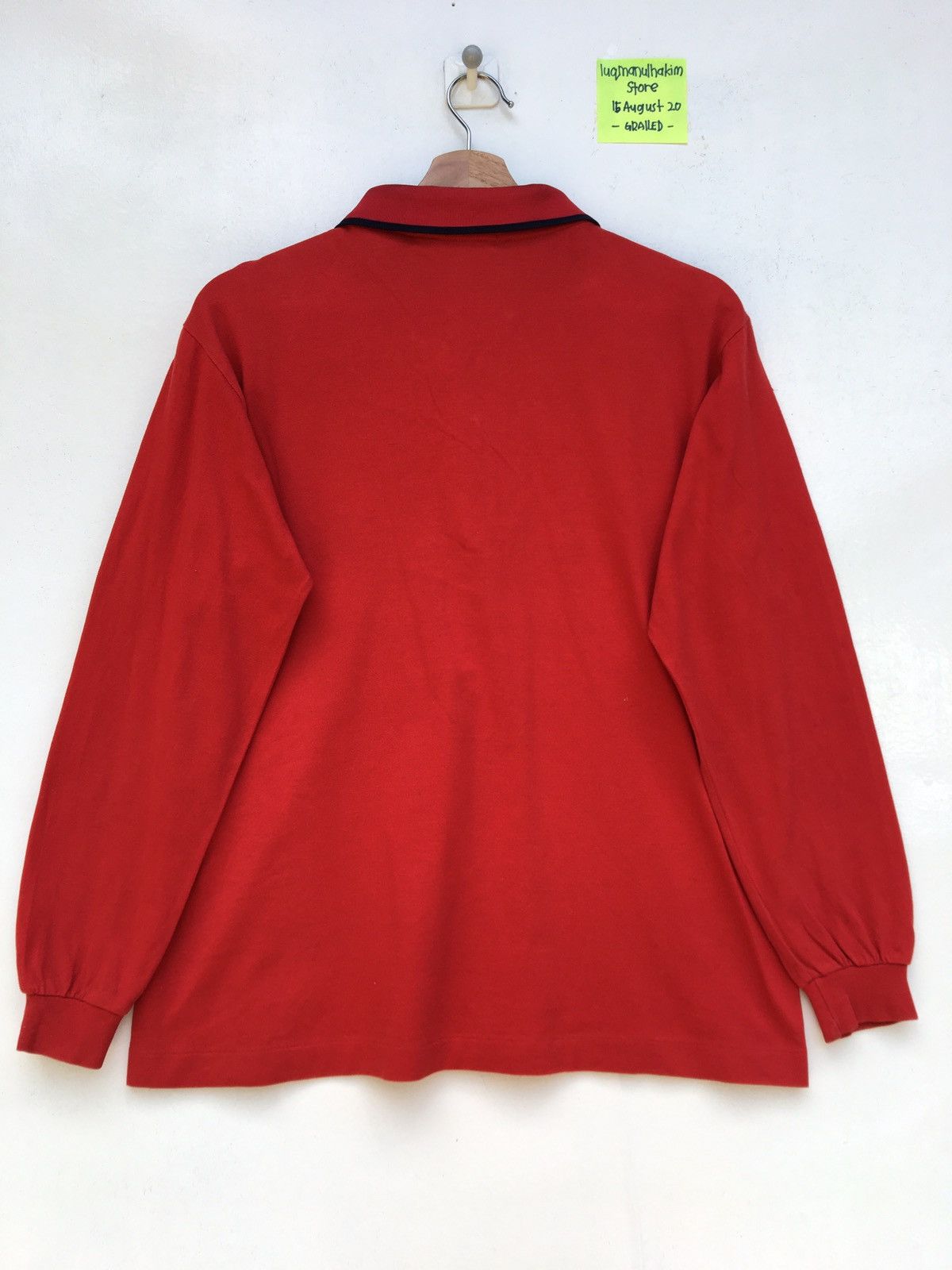 Burberry Vintage Burberrys Polo Red Longsleeve Size US M / EU 48-50 / 2 - 10 Thumbnail