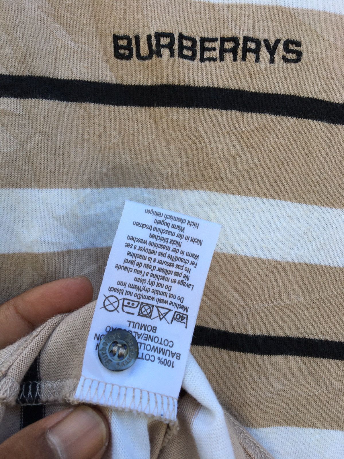 Burberry Burberry London Nova Stripes Polo Shirt Size US M / EU 48-50 / 2 - 9 Thumbnail