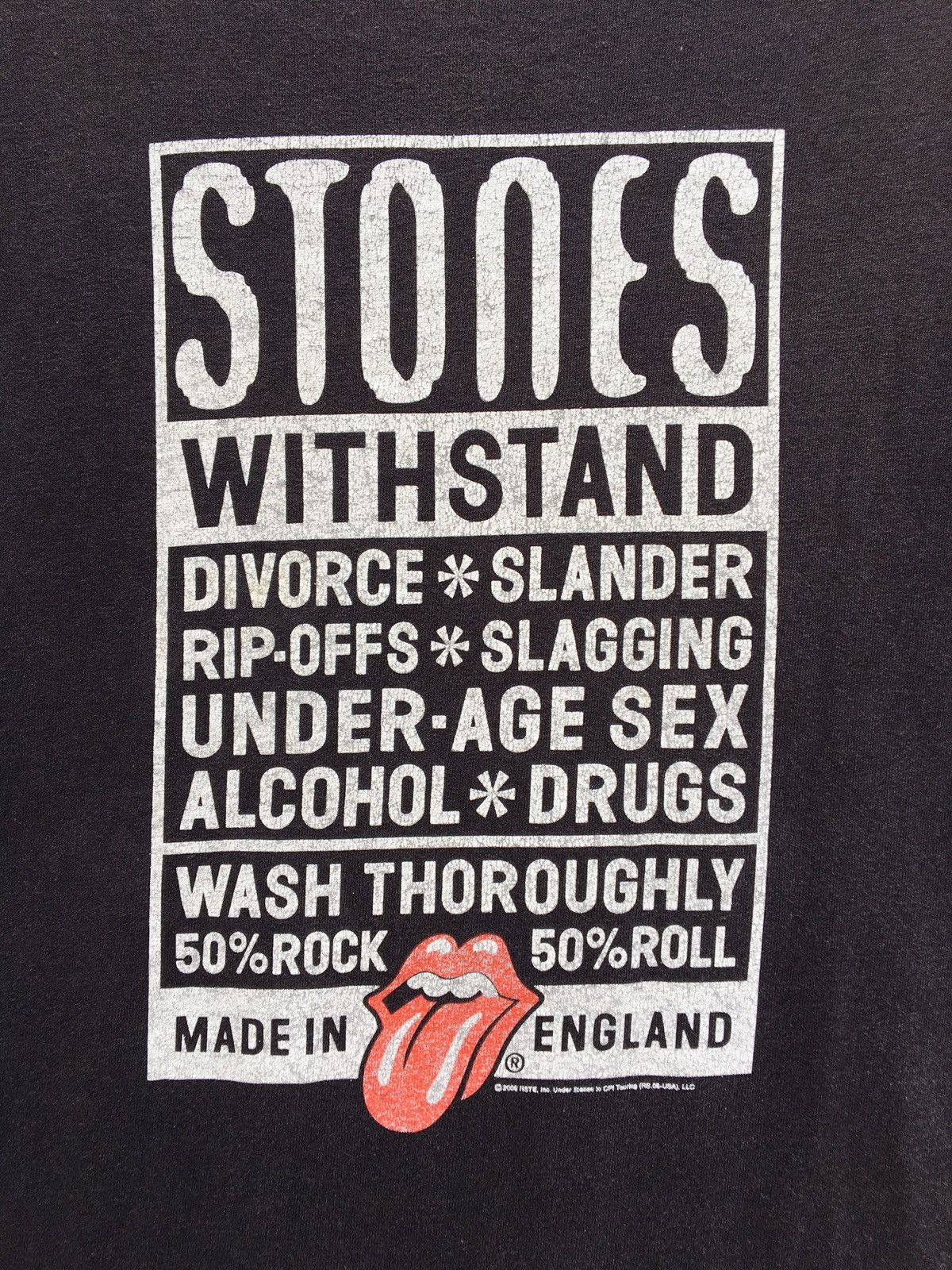 Band Tees Vintage The Rolling Stones 2006 Withstand Social Issues Tee Size US M / EU 48-50 / 2 - 21 Thumbnail