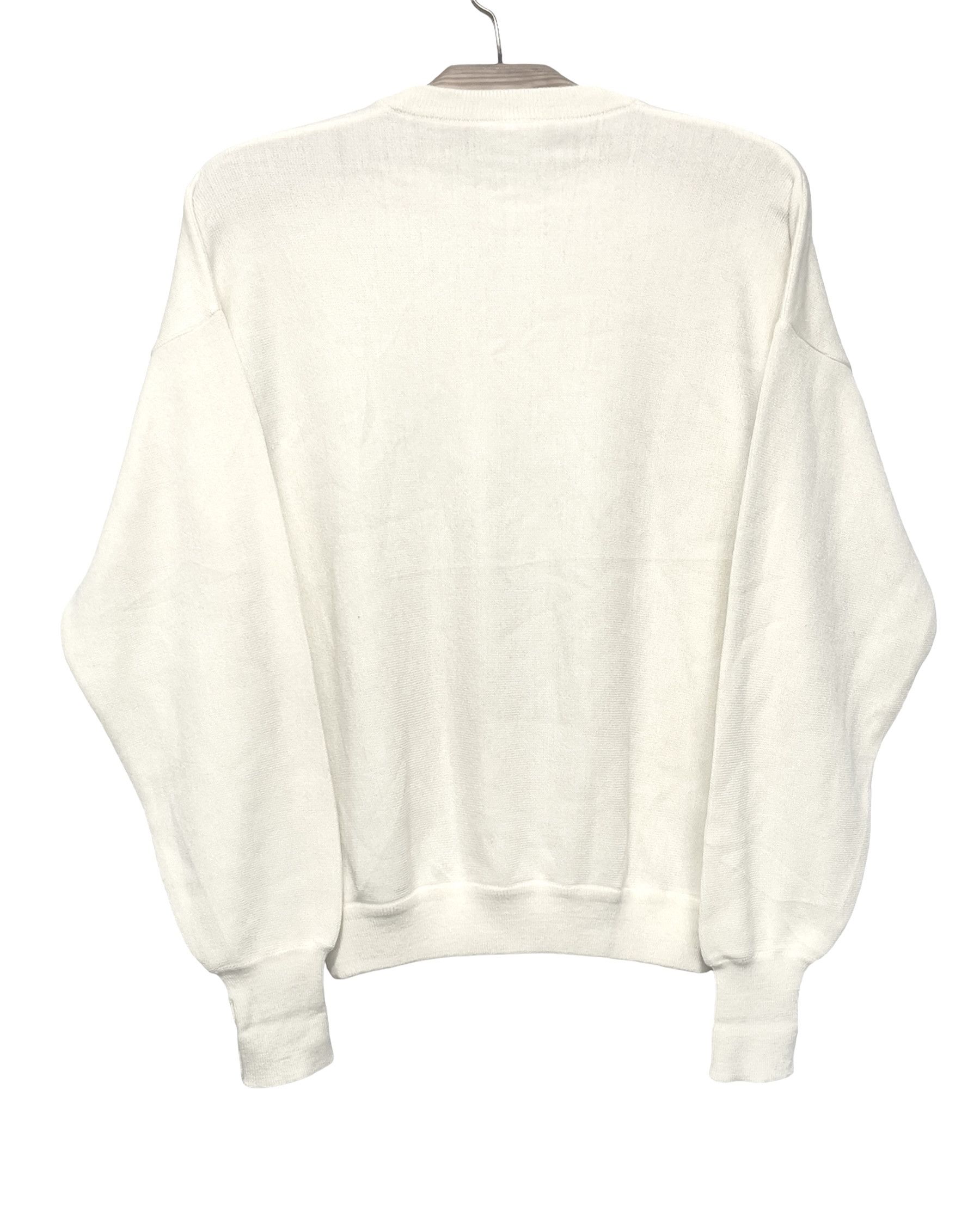Lacoste 🔥 vintage heavy sweater acrylic lacoste size xl offwhite Size US XL / EU 56 / 4 - 4 Thumbnail