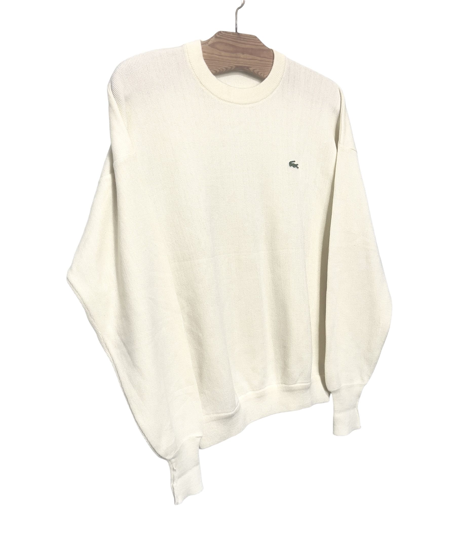 Lacoste 🔥 vintage heavy sweater acrylic lacoste size xl offwhite Size US XL / EU 56 / 4 - 2 Thumbnail