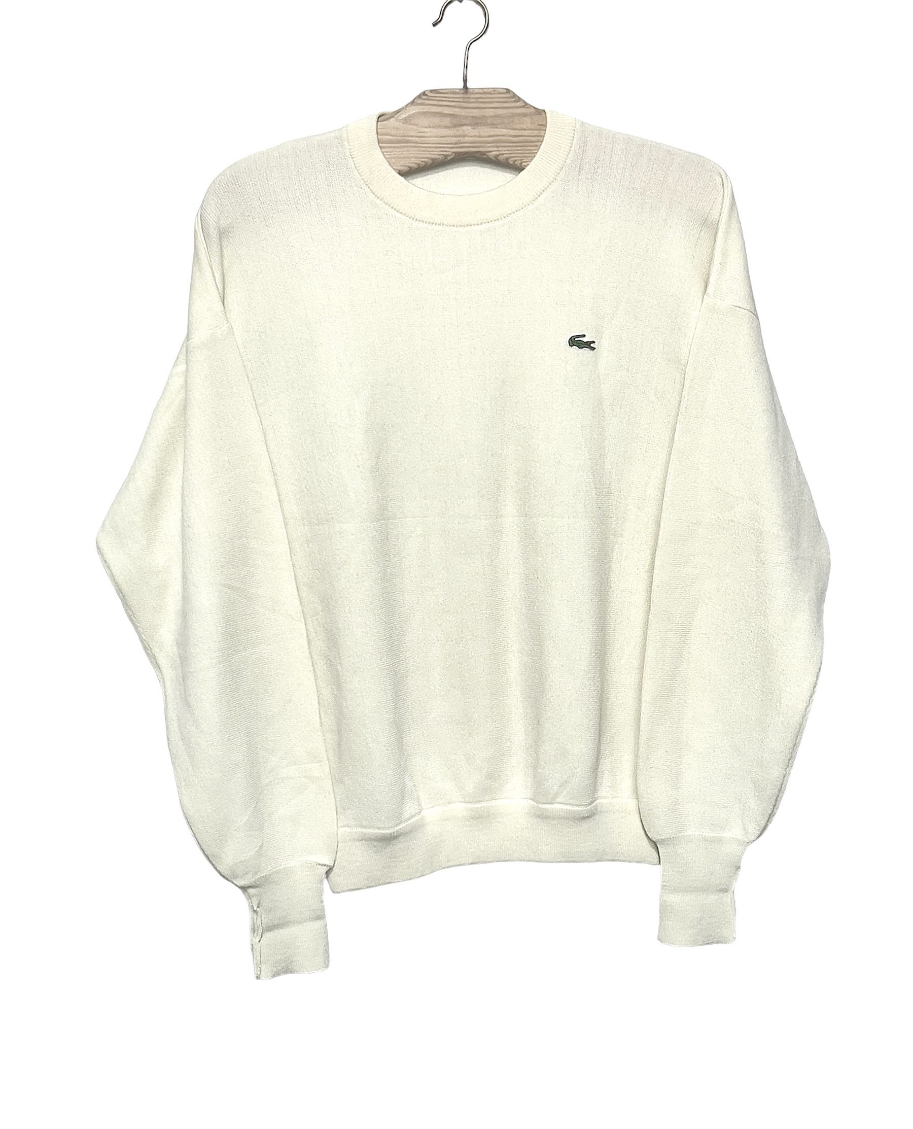 Lacoste 🔥 vintage heavy sweater acrylic lacoste size xl offwhite Size US XL / EU 56 / 4 - 1 Thumbnail