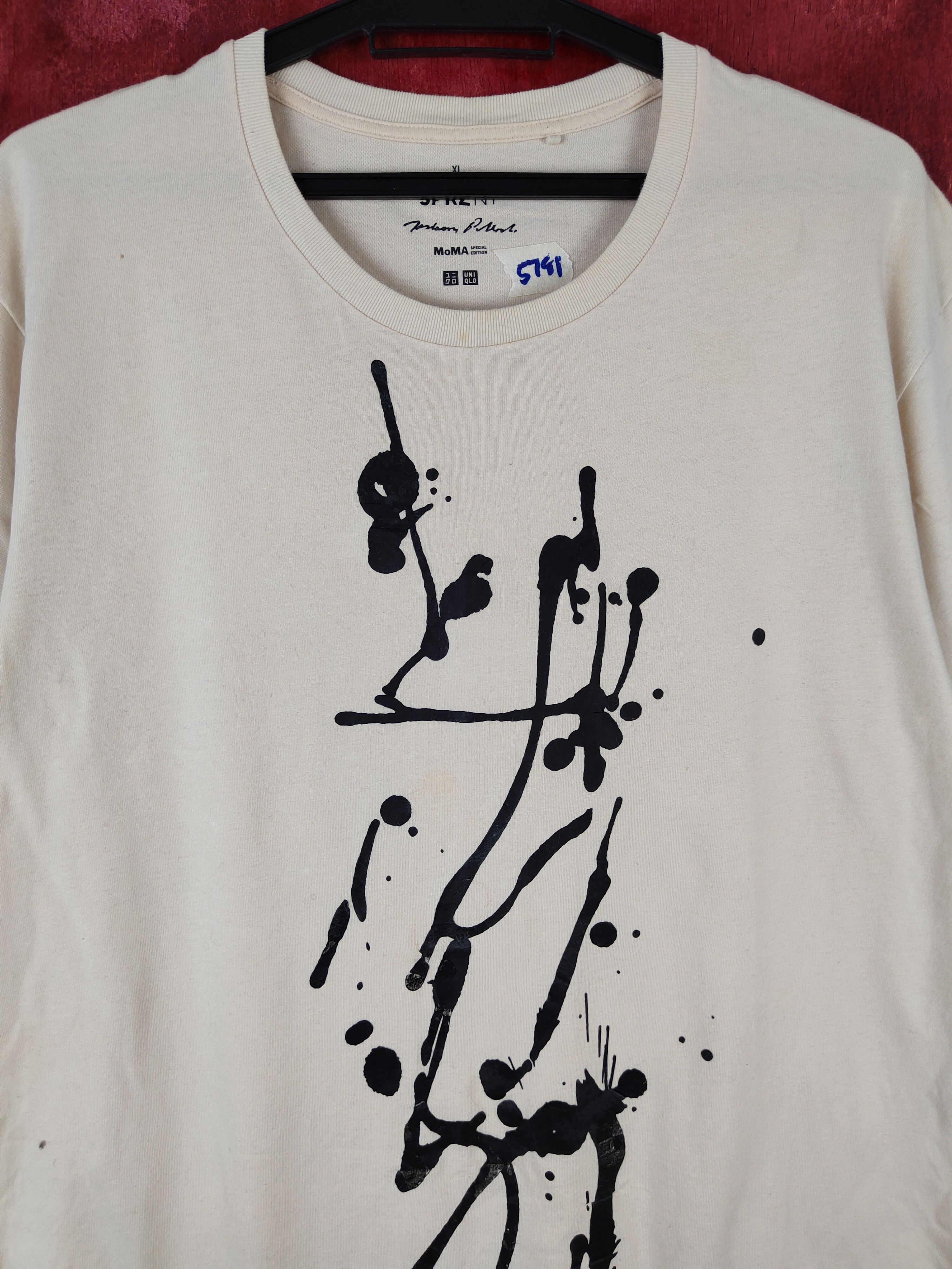Japanese Brand × Uniqlo Uniqlo X Moma special edition Cream T-shirt #5781 Size US XL / EU 56 / 4 - 2 Thumbnail