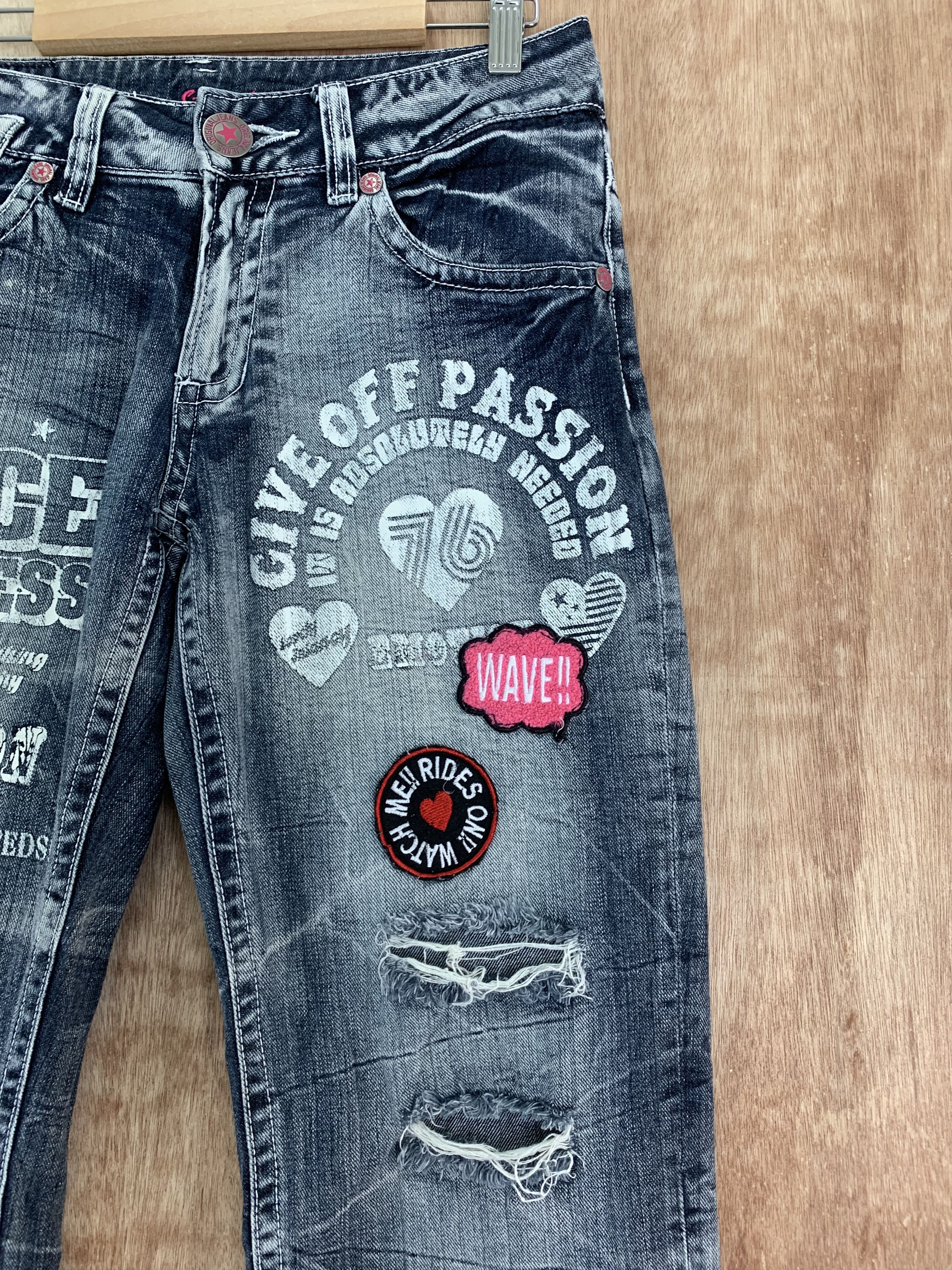 If Six Was Nine Denim Patches Pants Vintage Streetwear California Size US 28 / EU 44 - 5 Thumbnail