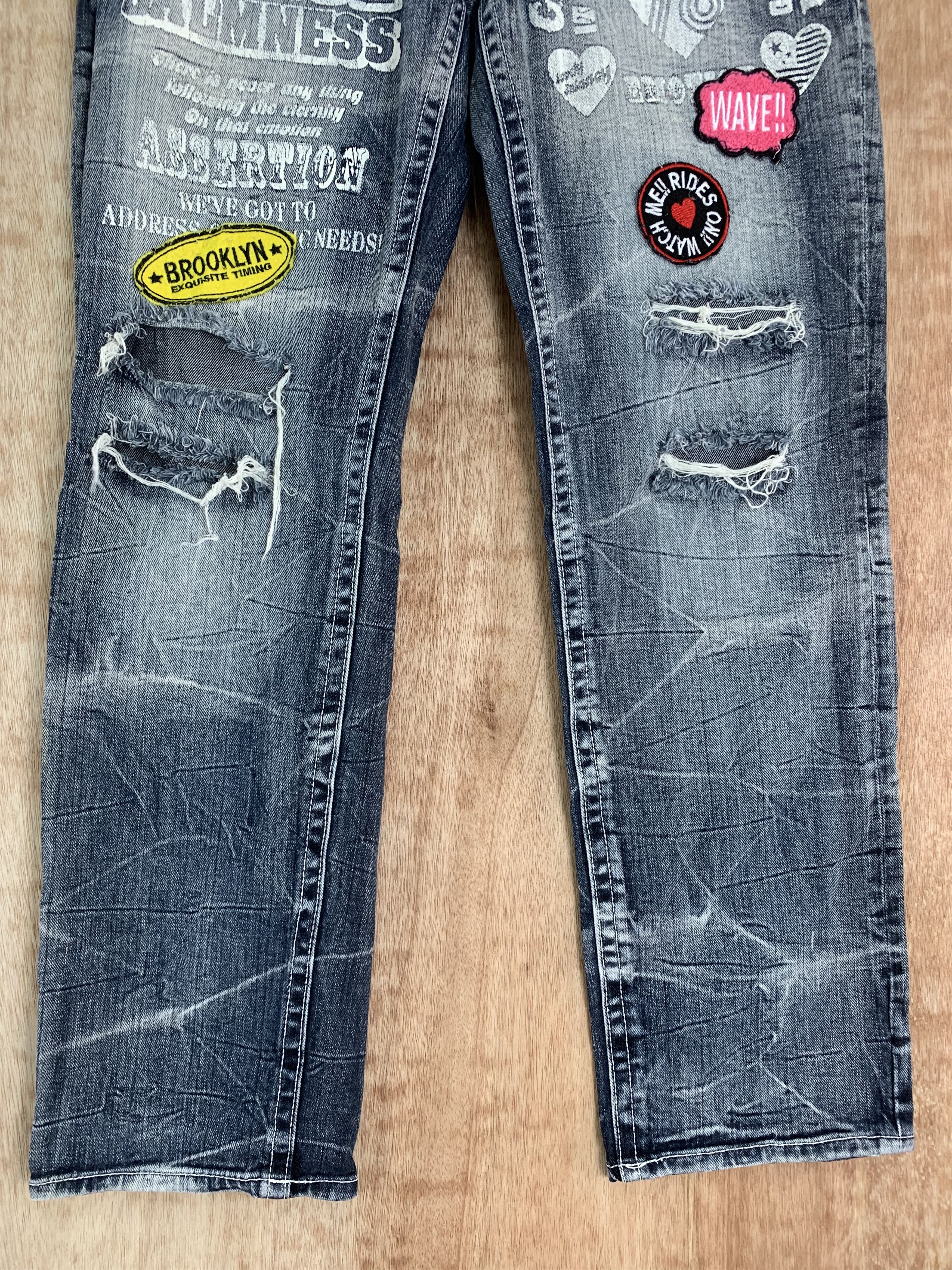 If Six Was Nine Denim Patches Pants Vintage Streetwear California Size US 28 / EU 44 - 3 Thumbnail