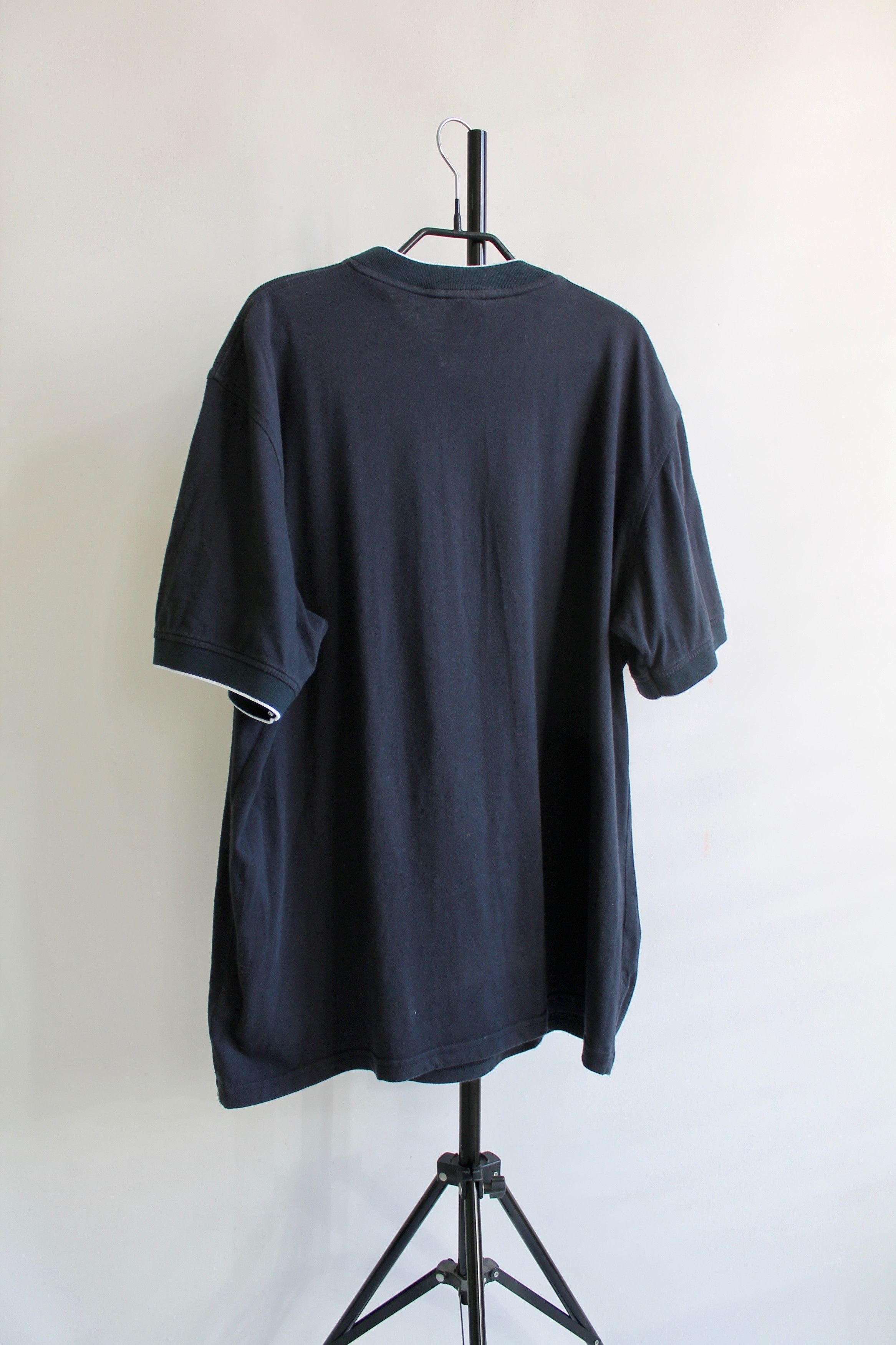Nike 90's NIKE V neck Swoosh T Shirt Navy blue XL Size US XL / EU 56 / 4 - 9 Thumbnail