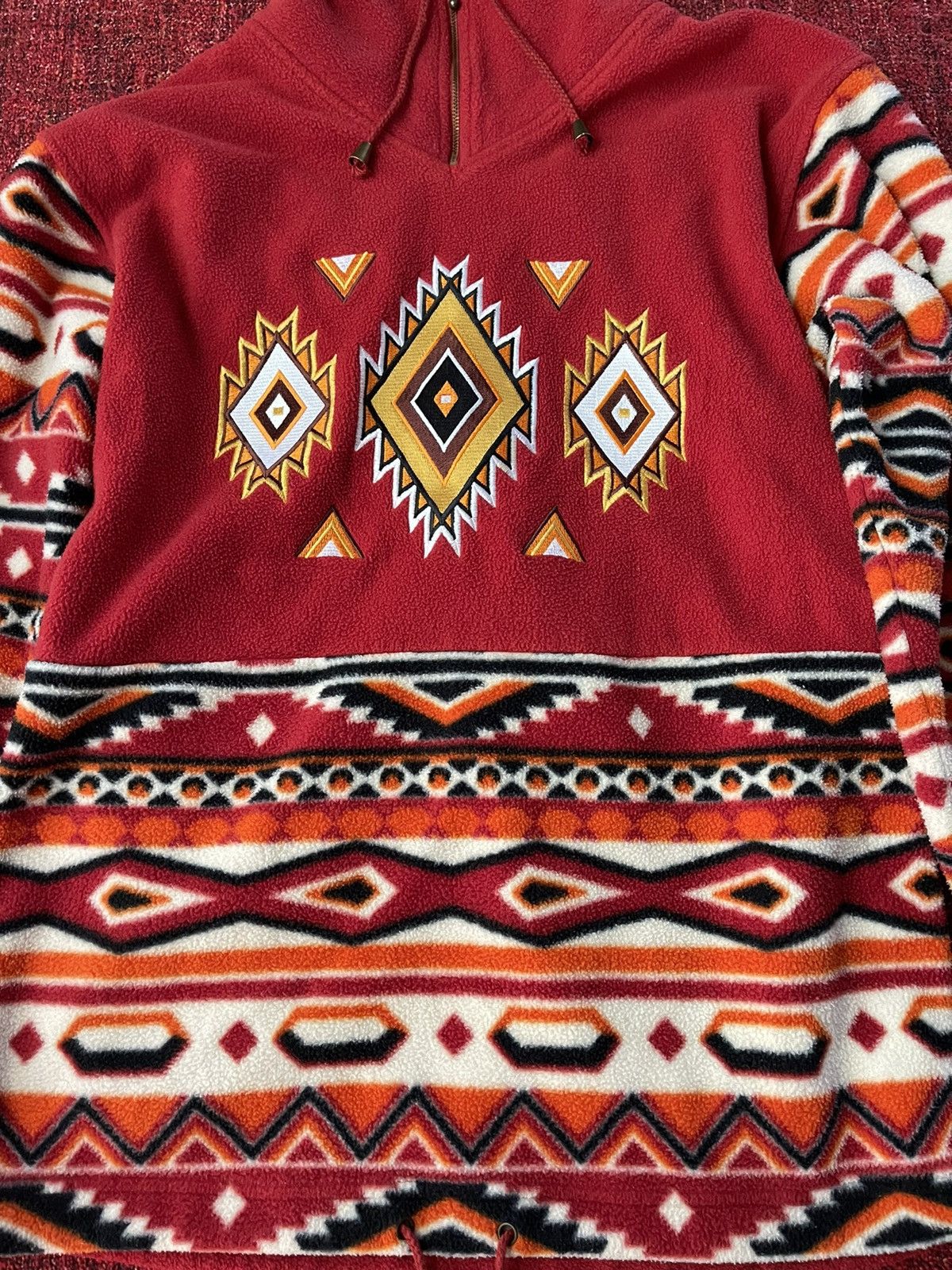 Vintage Vintage Navajo Aztec print fleece jacket Size US M / EU 48-50 / 2 - 2 Thumbnail