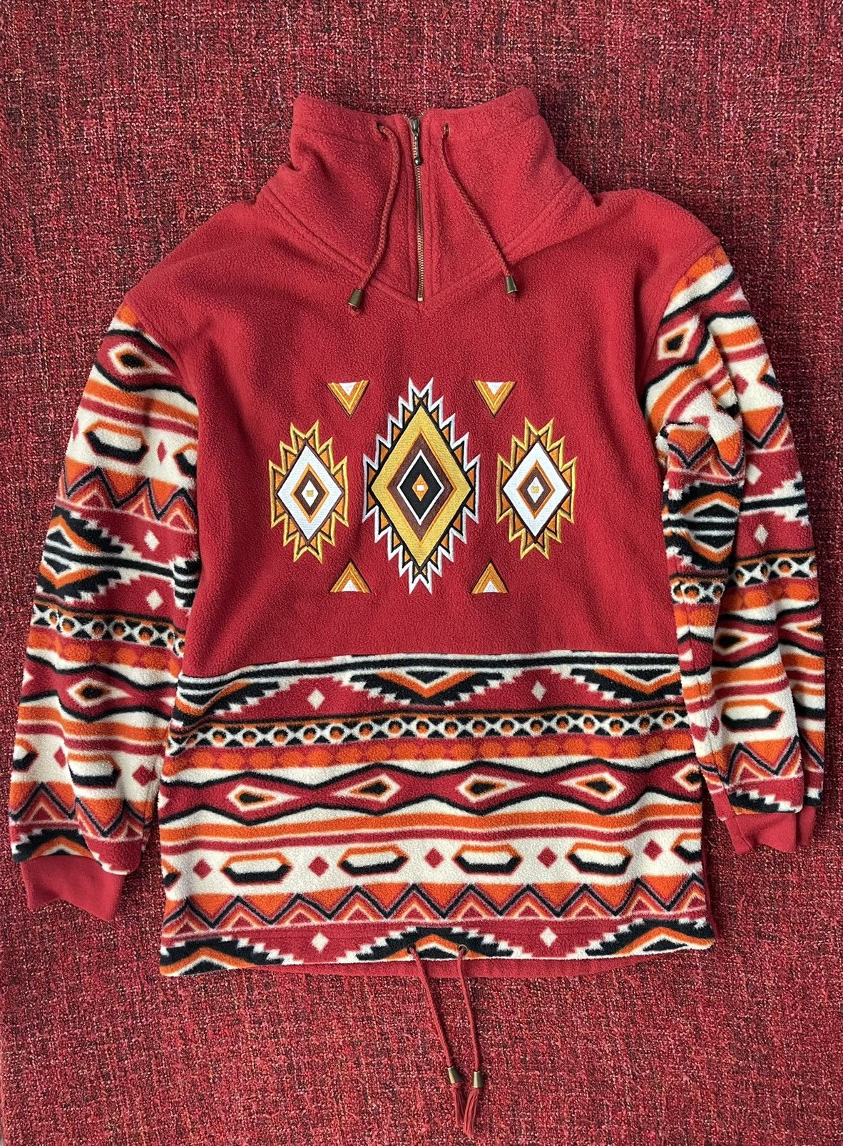 Vintage Vintage Navajo Aztec print fleece jacket Size US M / EU 48-50 / 2 - 1 Thumbnail